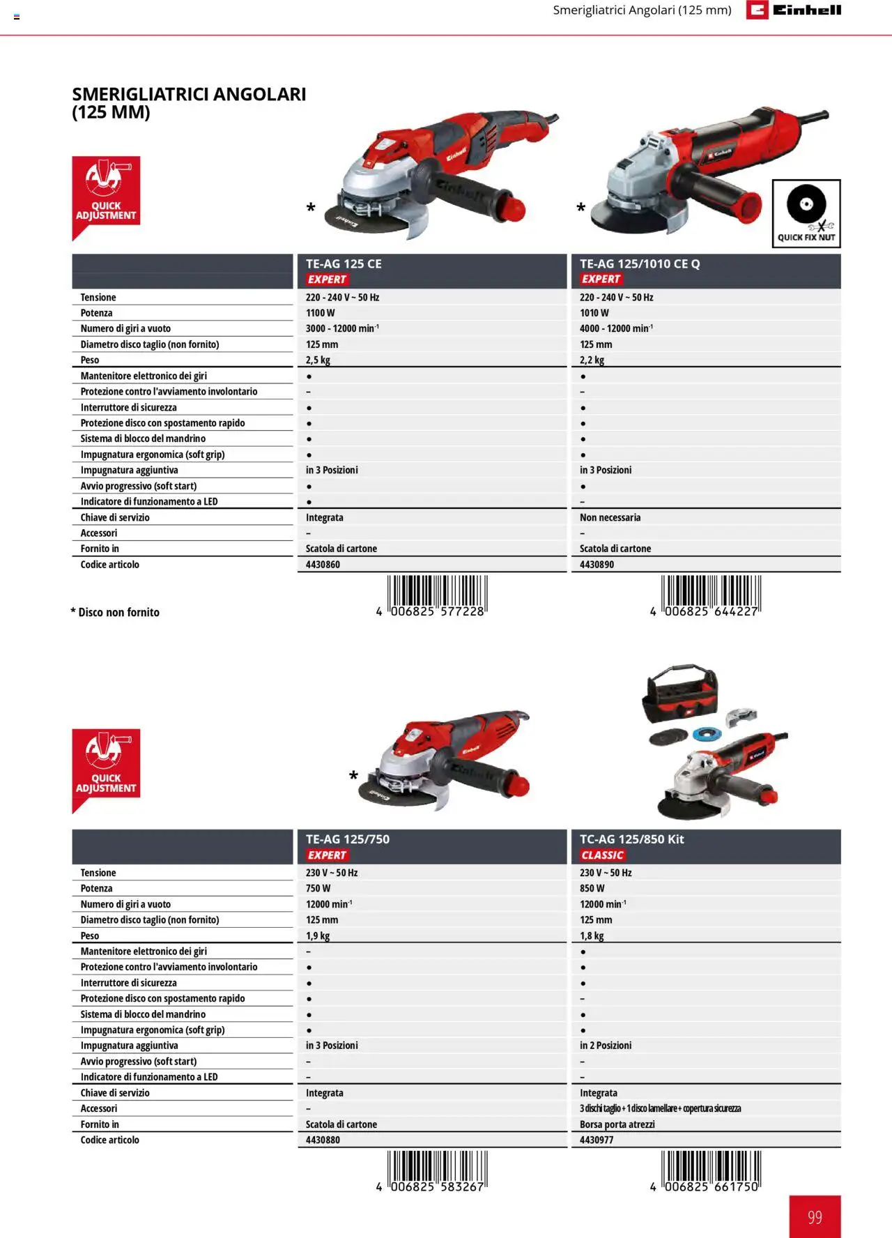 Volantino Einhell del 06.02.2025 | Pagina: 99 | Prodotti: Disco, Borsa, Scatola