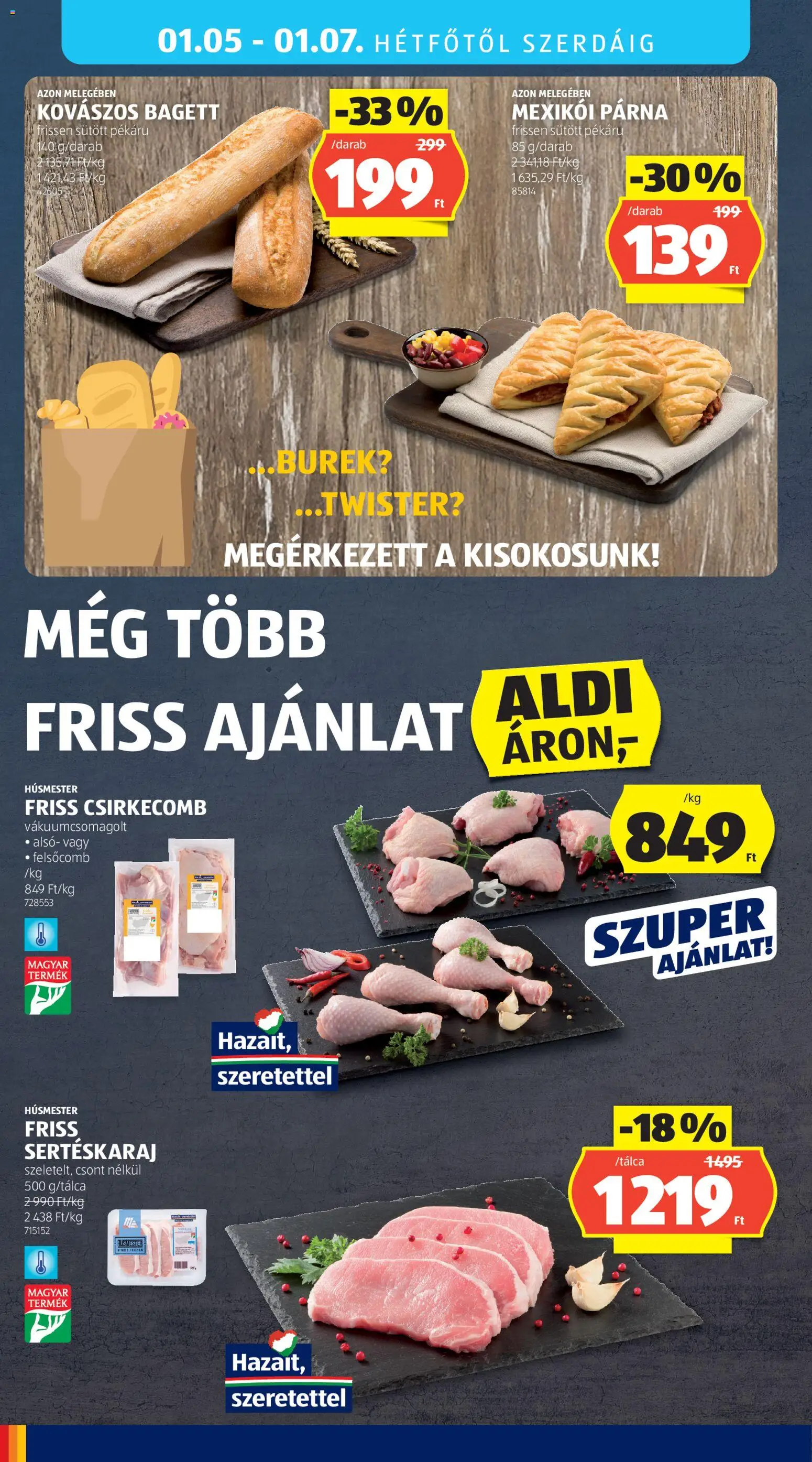 Aldi akciós ujság - amely érvényes a következő dátumtól: 02.01.2026 | Oldal: 26 | Termékek: Burek, Sertéskaraj, Párna, Csirkecomb