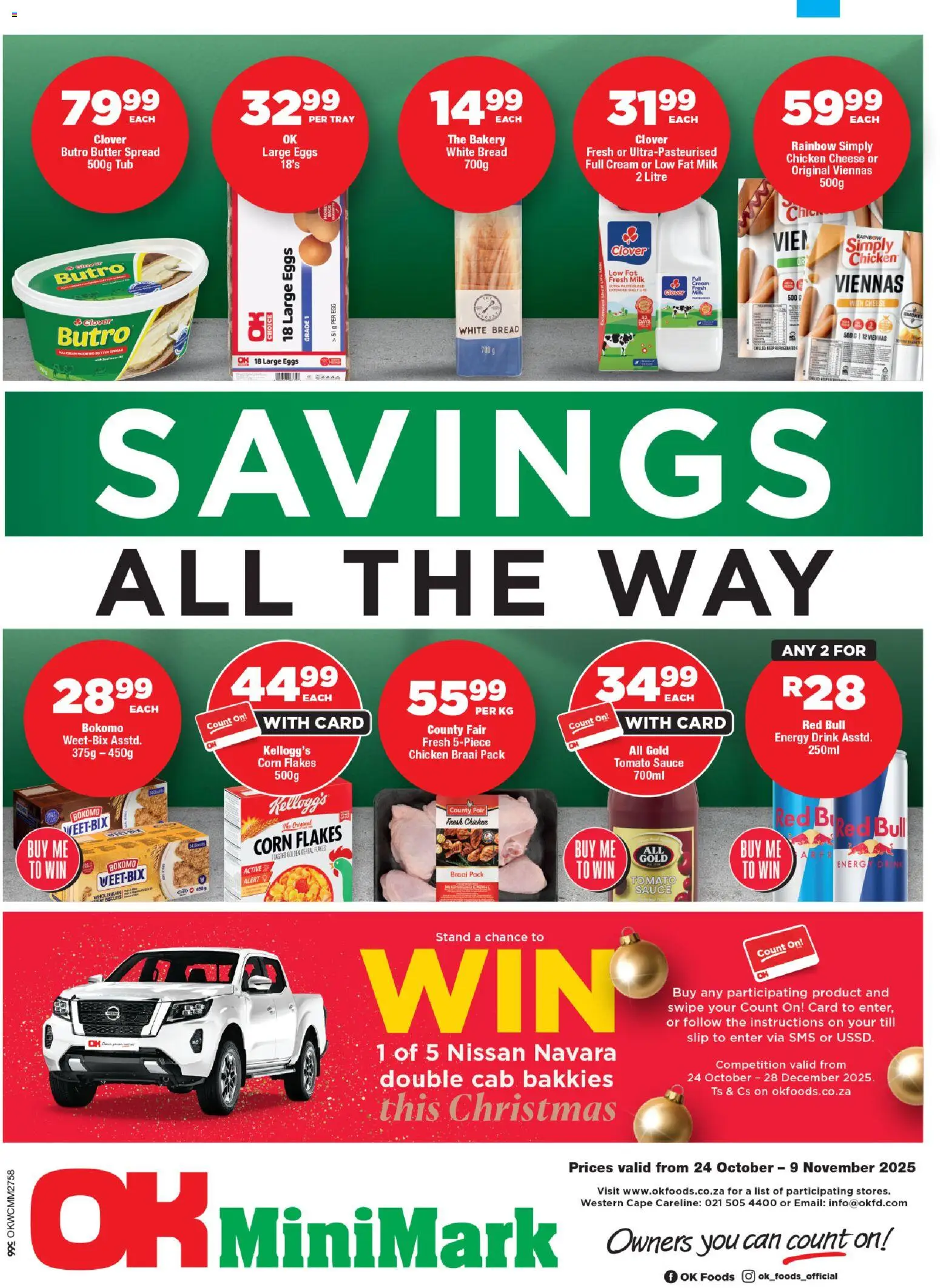 New OK Foods catalogue – valid from 24.10.2025 | Page: 1 | Products: Cheese, Tomato sauce, Cream, Sauce