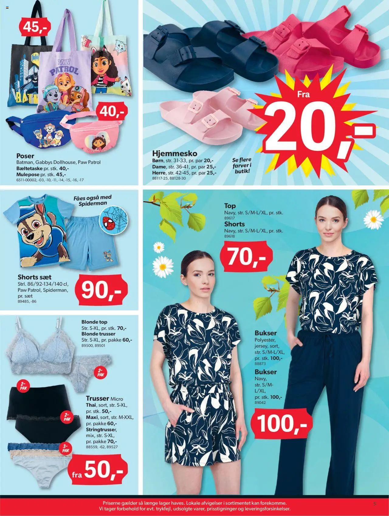 Bigdollar Tilbudsavis gyldig fra 20.06.2025 | Side: 5 | Produkter: Bukser, Shorts, Trusser, Hjemmesko
