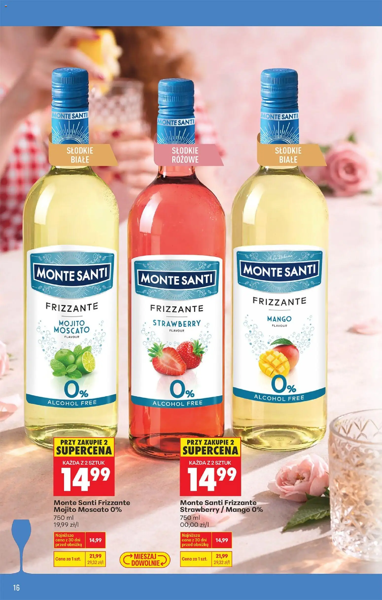 Biedronka gazetka - Czas na toast od 07.04.2026 | Strona: 16 | Produkty: Mango, Monte Santi