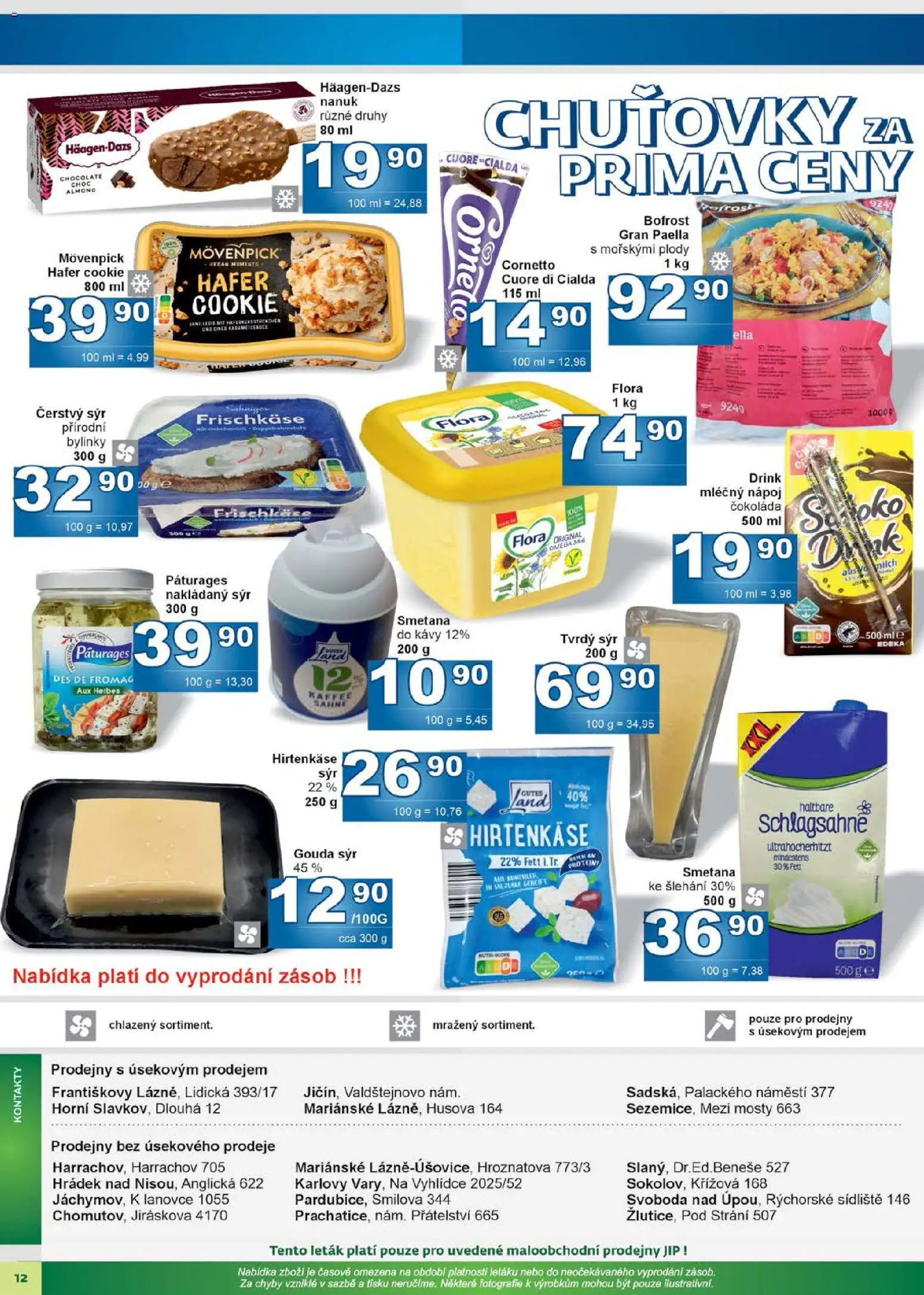 Jip leták od 17.12.2025 | Strana: 12 | Produkty: Smetana, Paella, Protein, Flora