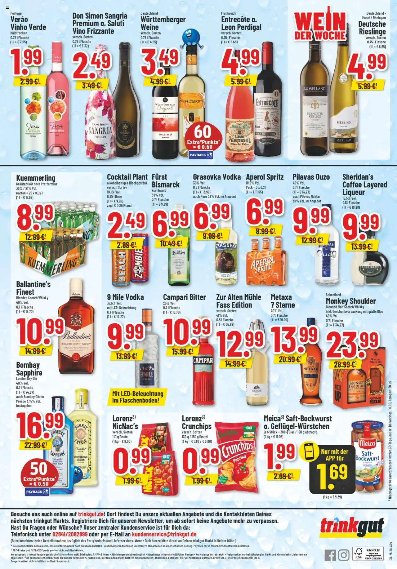 Trinkgut Prospekt - gültig ab dem 28.07.2025 | Seite: 6 | Produkte: Entrecote, Kuemmerling, Aperol, Gin