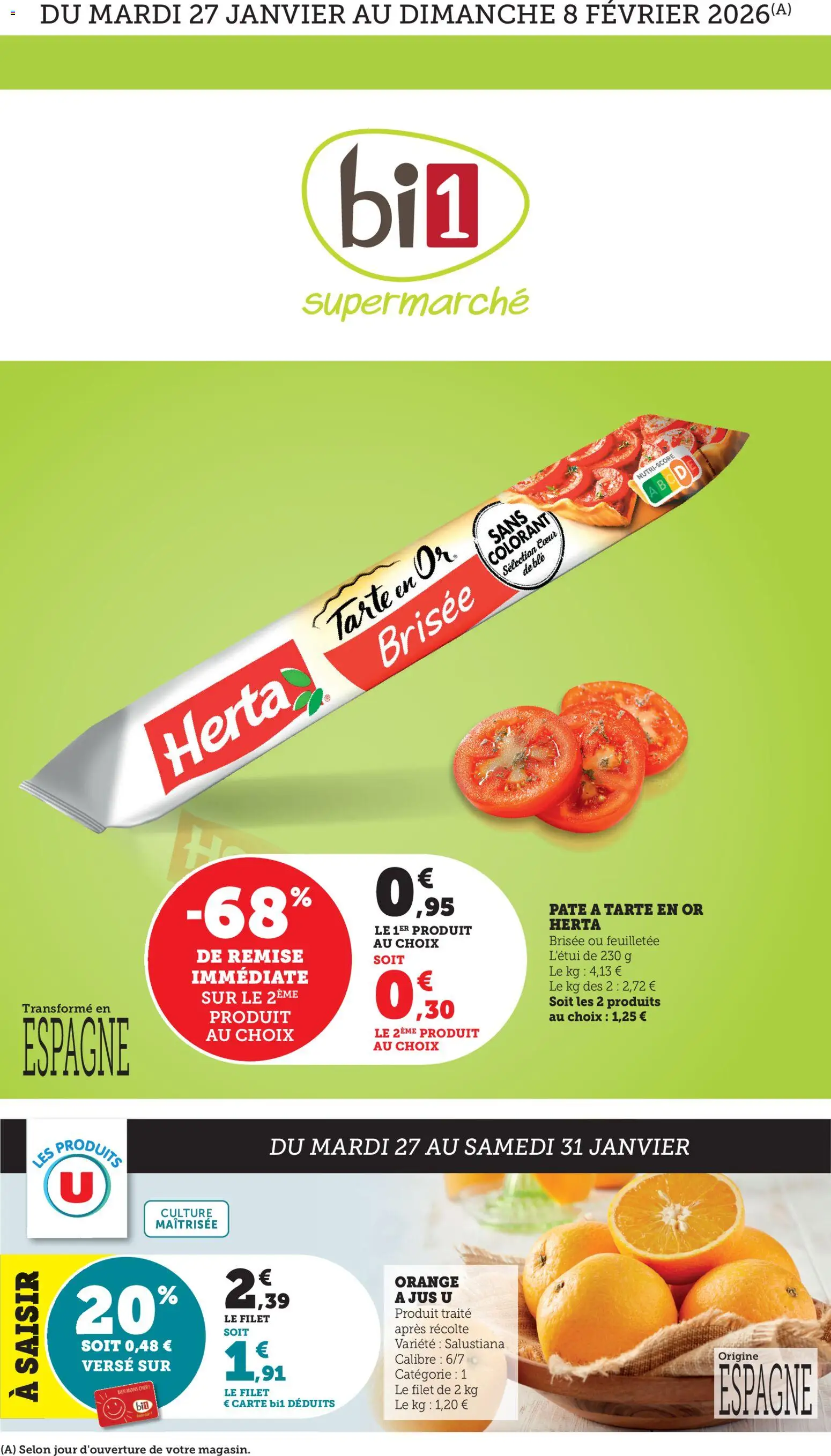 {H1} | Page: 1 | Produits: Orange a Jus, Orange, Jus