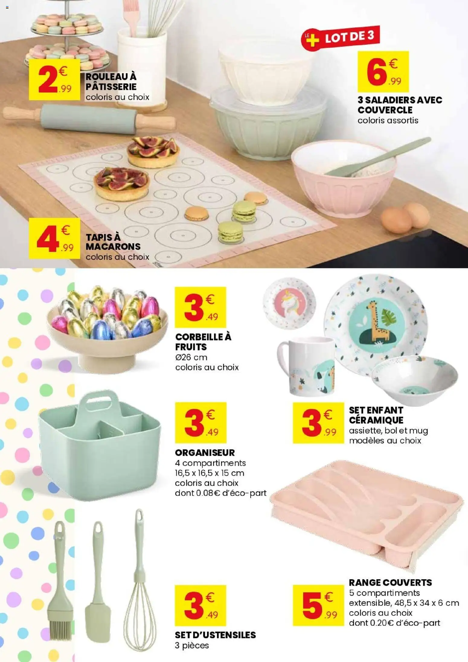 {H1} | Page: 10 | Produits: Bol, Macarons, Rouleau, Tapis