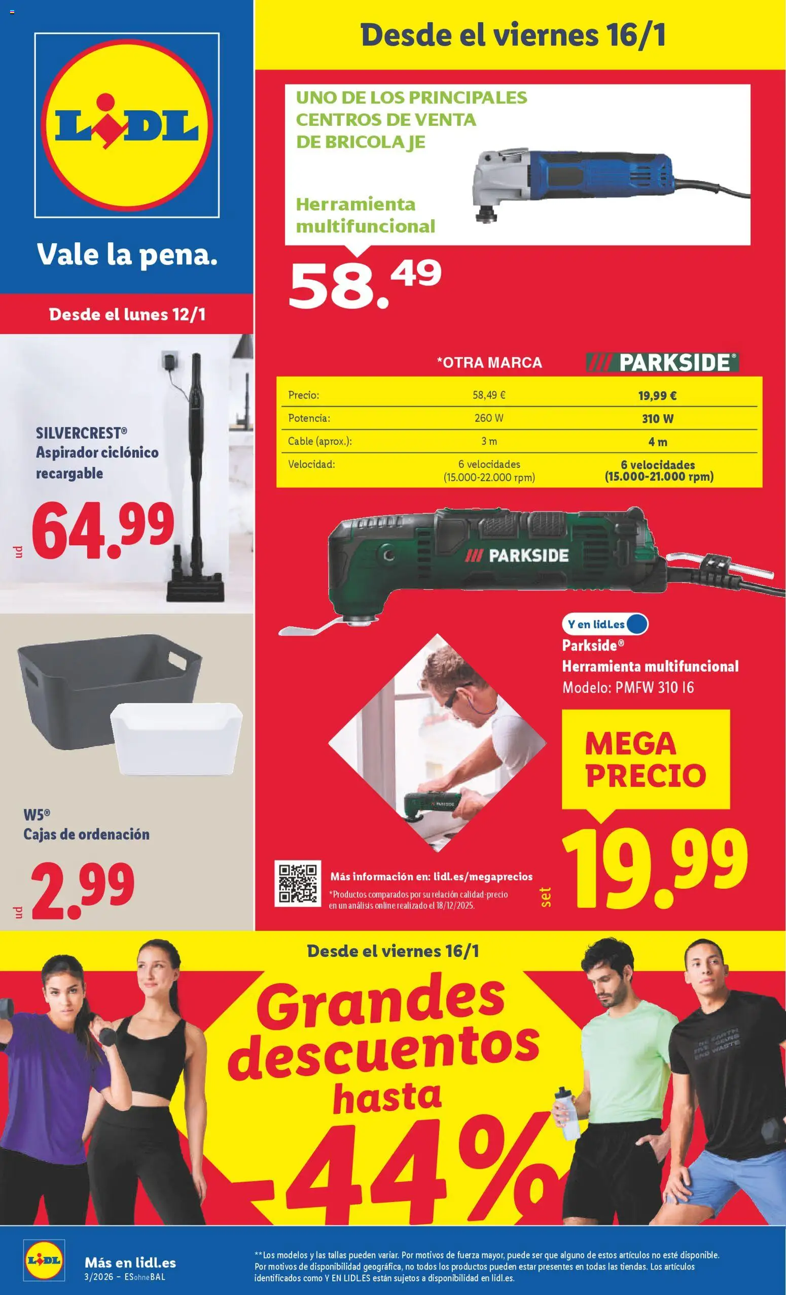 Lidl folleto de bazar │ válido desde el 12.01.2026 | Página: 1 | Productos: Cable, Aspirador