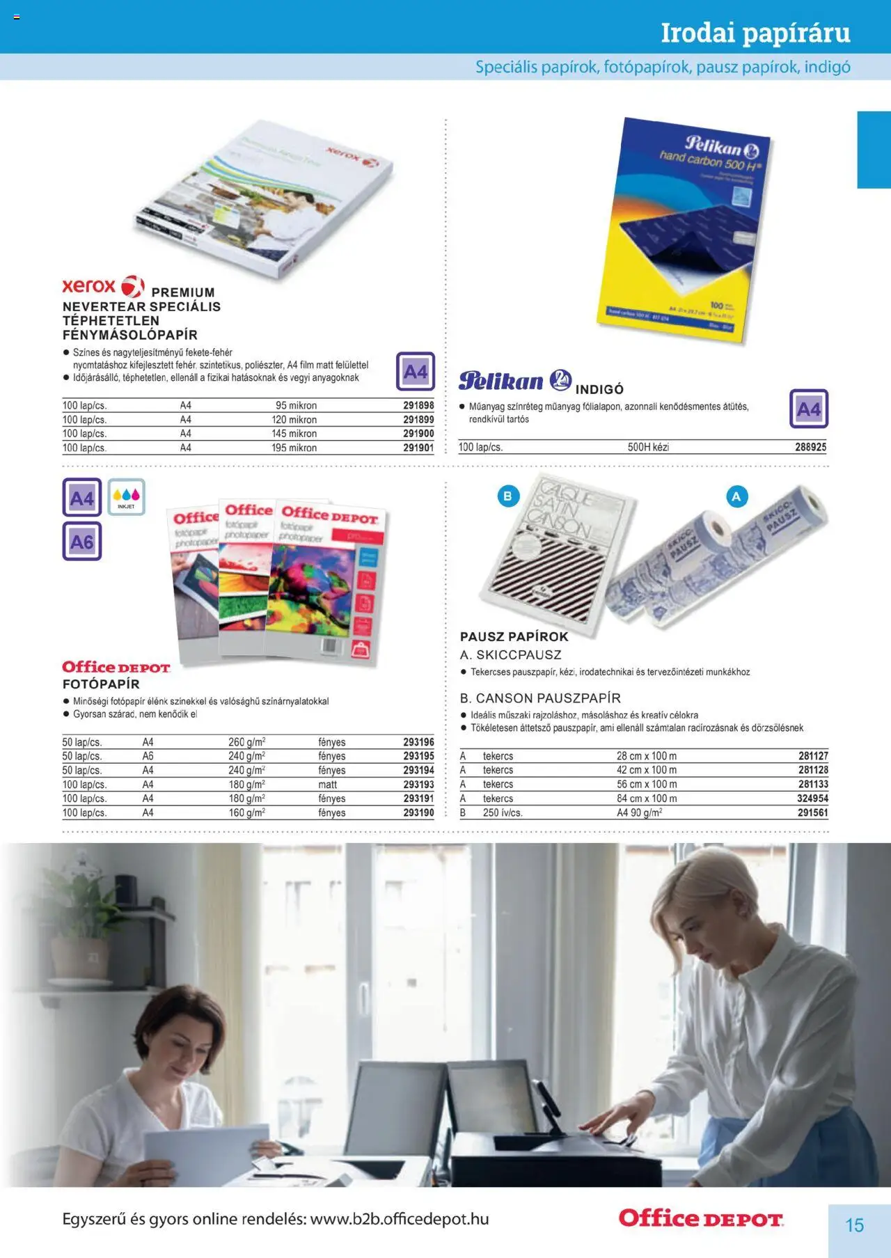 Office Depot akciós ujság - amely érvényes a következő dátumtól: 10.04.2025 | Oldal: 15 | Termékek: Fénymásolópapír