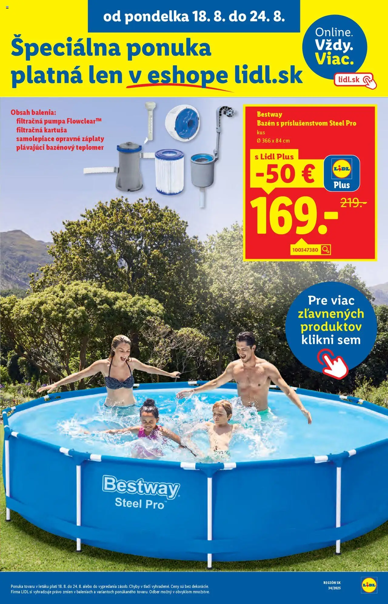Lidl leták │ platný od 18.08.2025 | Strana: 59 | Produkty: Pumpa, Teplomer, Bazén