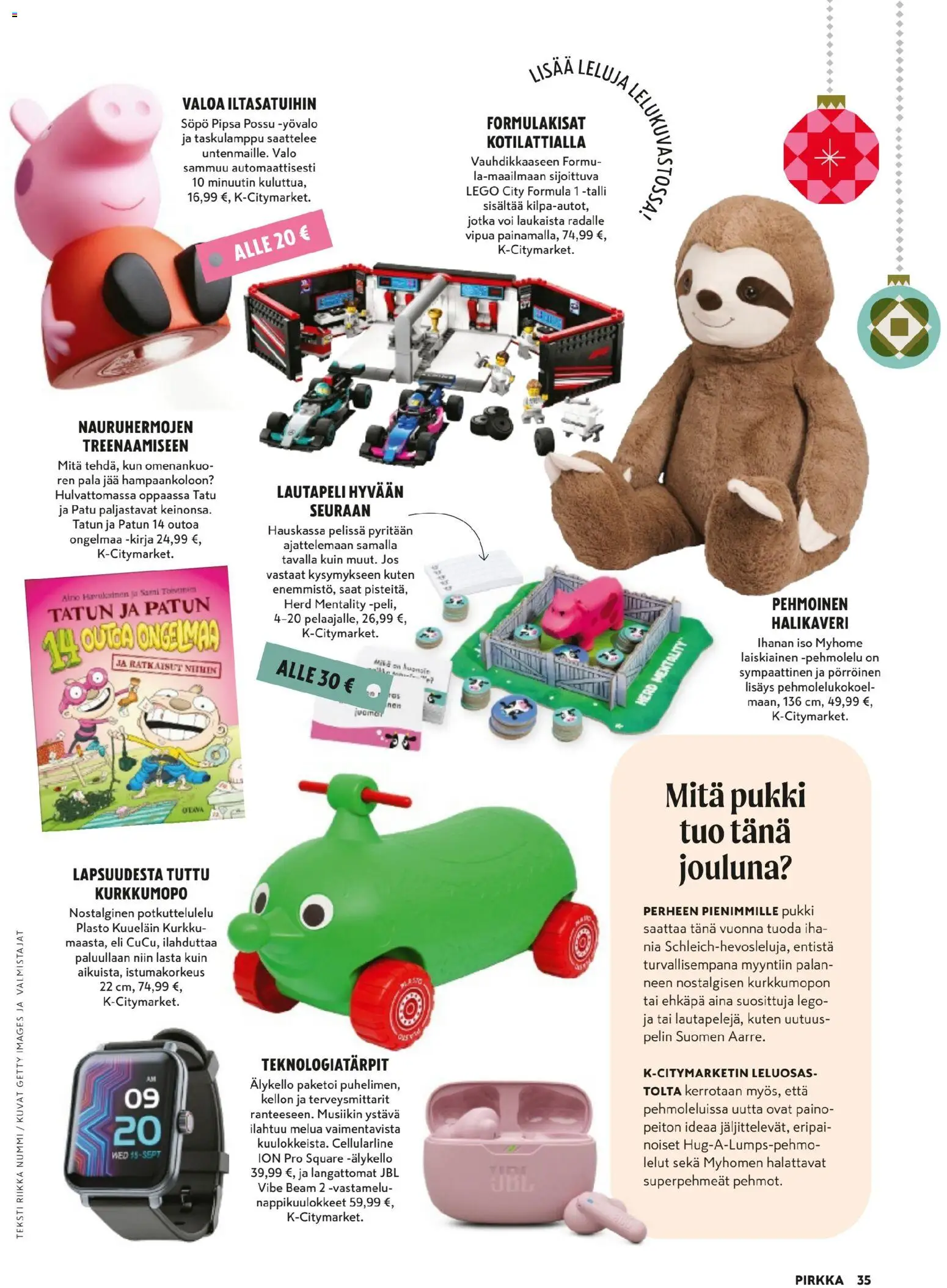 K-Market - Pirkka – voimassa 03.12.2025 alkaen | Sivu: 35 | Tuotteet: Älykello, Voi, Taskulamppu, Kurkku