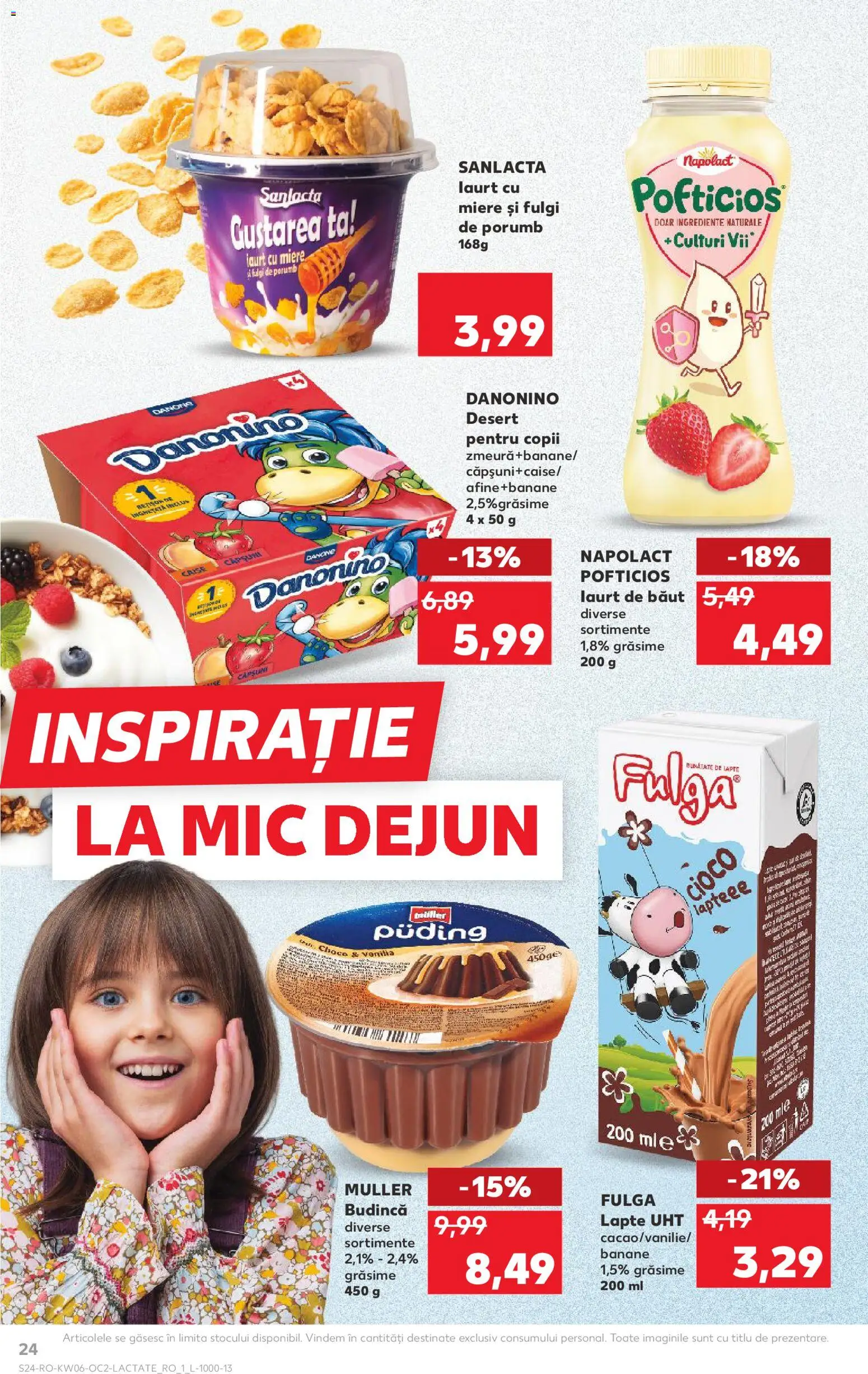 Noul catalog Kaufland – valabil de la 04.02.2026 | Pagină: 24 | Produse: Lapte, Iaurt, Banane, Fulgi