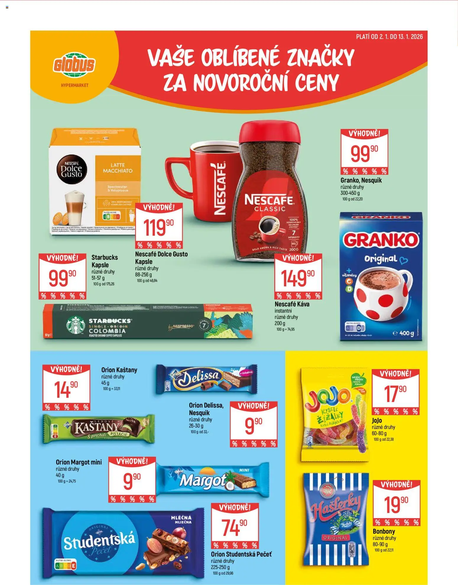 Globus leták - Pardubice od 02.01.2026 | Strana: 11 | Produkty: Dolce Gusto, Kapsle, Studentská pečeť, Nesquik