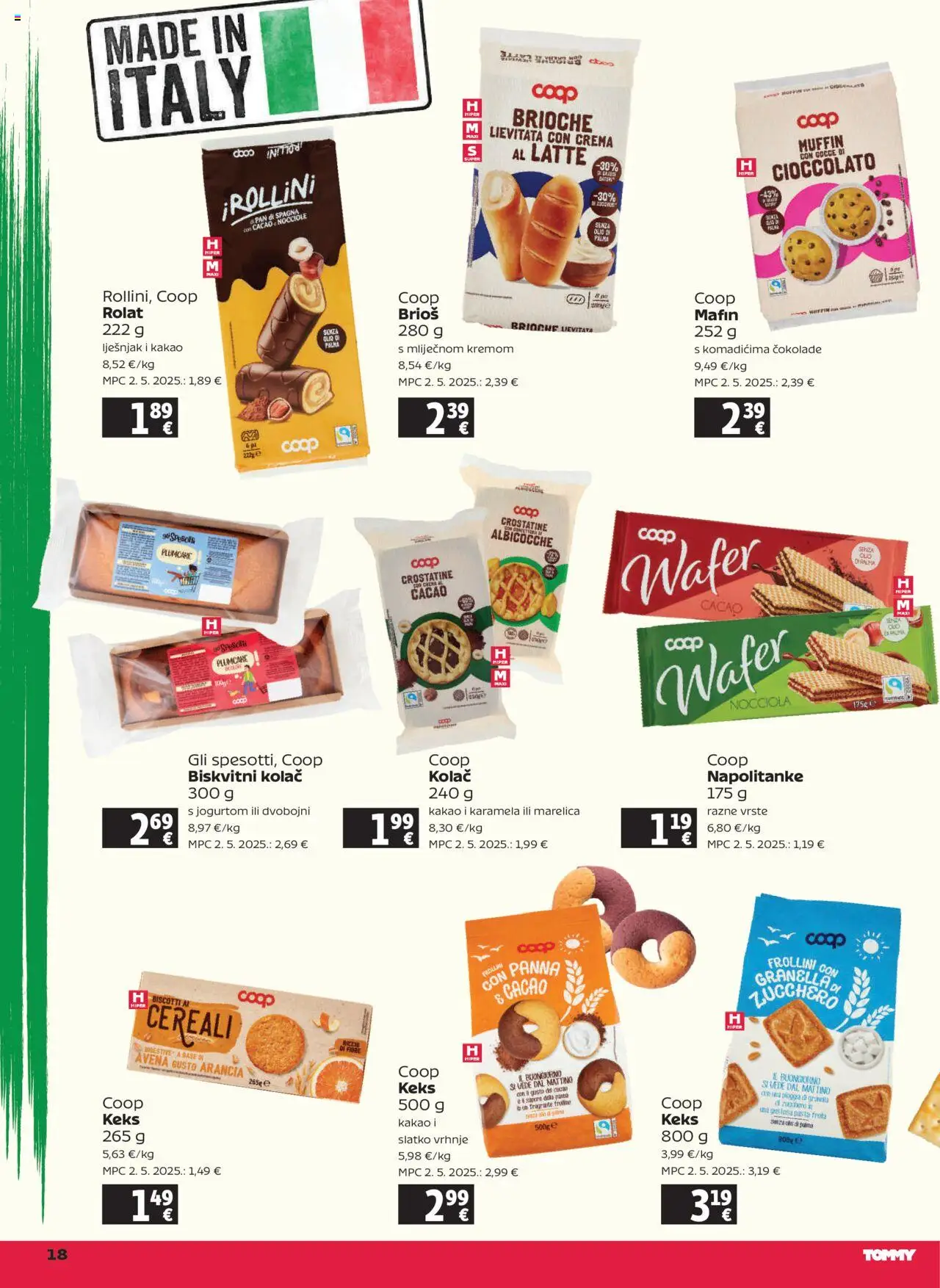 Tommy katalog | vrijedi od 20.06.2025 | Stranica: 18 | Proizvodi: Napolitanke, Pasta, Kakao, Karamela