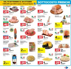 Volantino Carrefour del 15.09.2025 | Pagina: 5 | Prodotti: Prosciutto Cotto, Pane, Salame, Gnocchi
