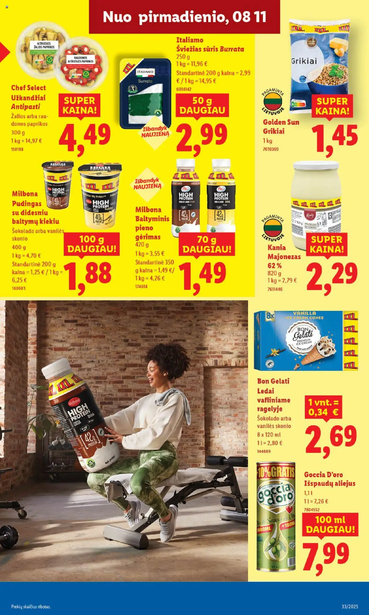 LIDL - Leidinys│galioja nuo 11.08.2025 | Puslapis: 15 | Prekių: Ledai, Grikiai, Sūris, Aliejus