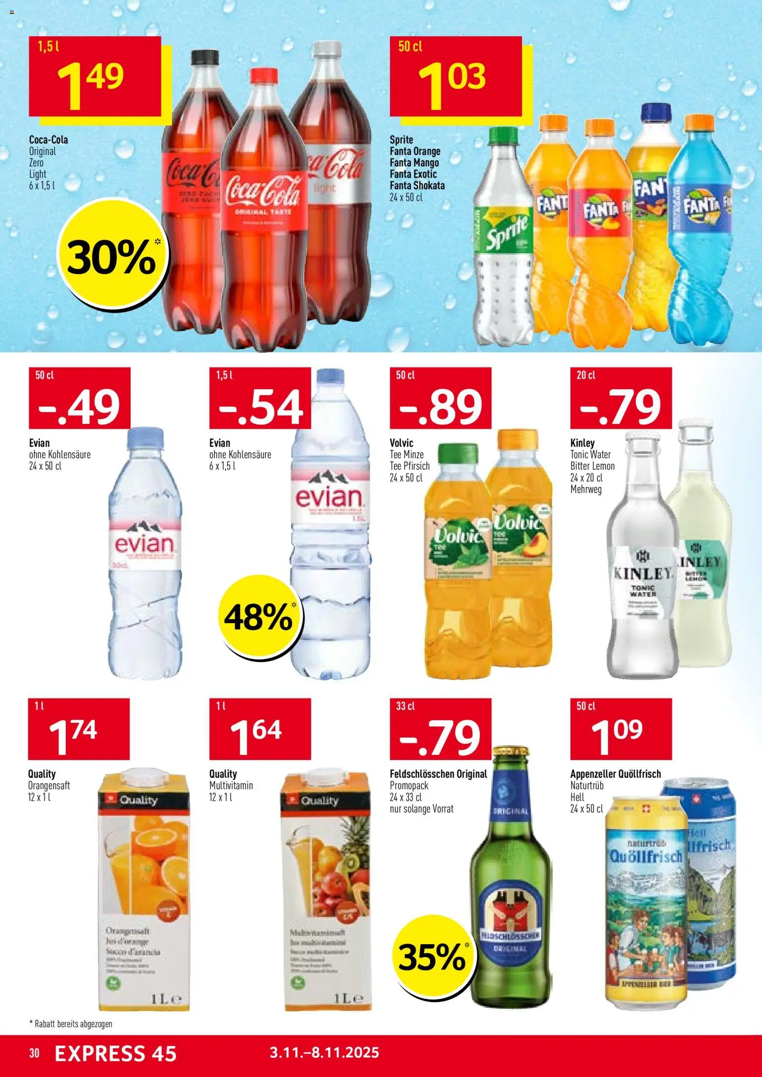 Prodega Aktionen – gültig ab 03.11.2025 | Seite: 30 | Produkte: Fanta, Sprite, Tee, Pfirsich