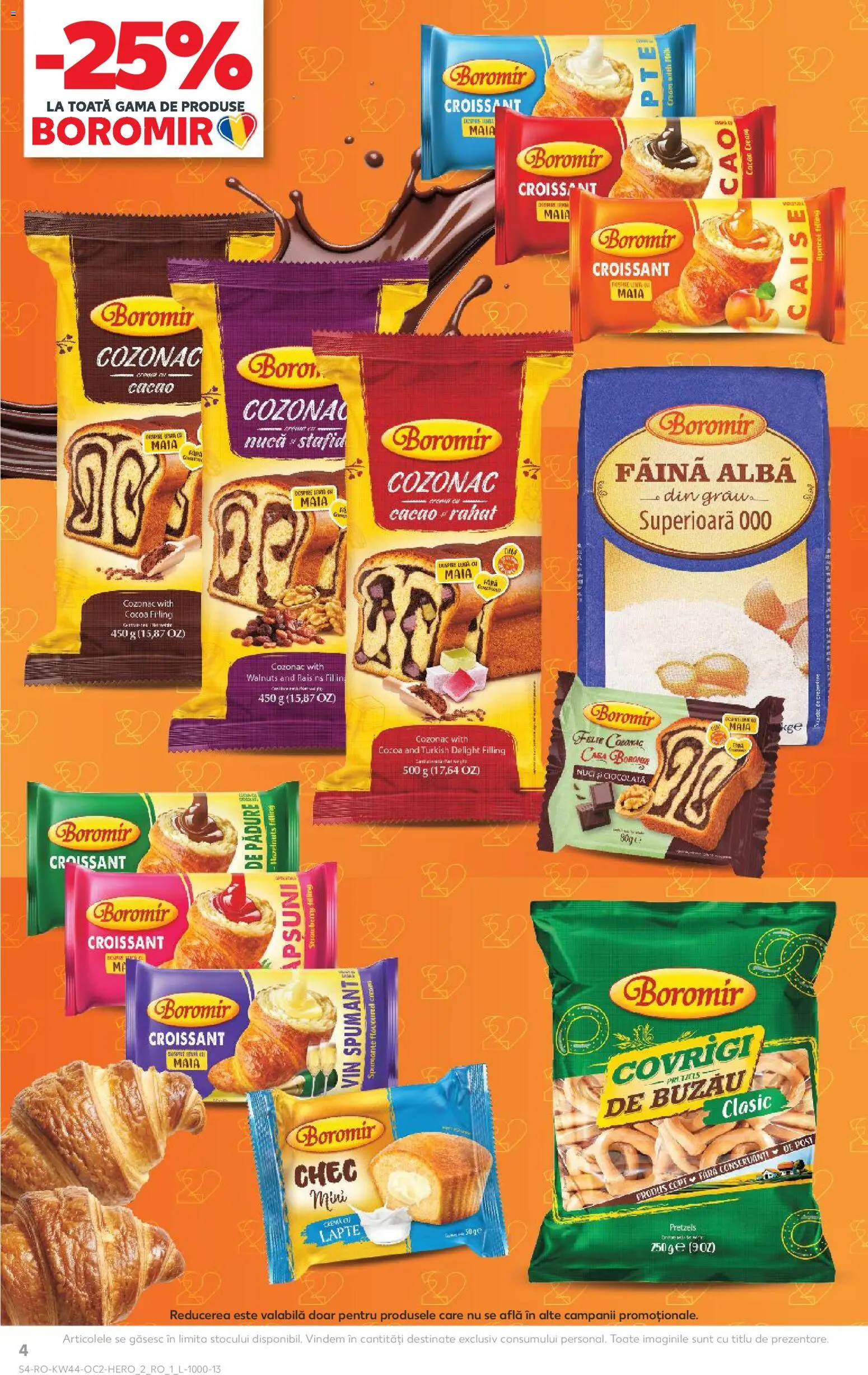 Kaufland RO akciós ujság - amely érvényes a következő dátumtól: 29.10.2025 | Oldal: 4 | Termékek: Croissant, Ing