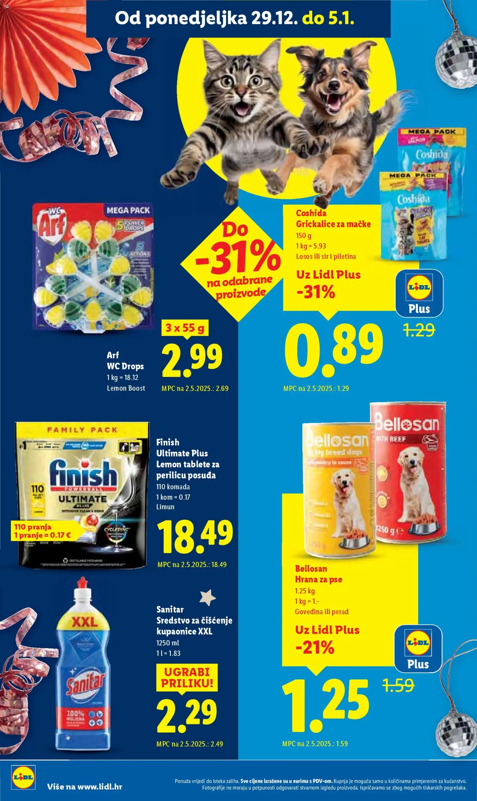 Lidl katalog | vrijedi od 27.12.2025 | Stranica: 60 | Proizvodi: Tablete za perilicu posuđa, Limun, Losos, Finish