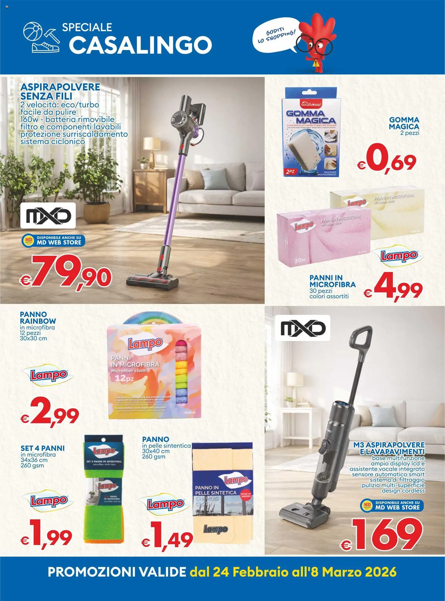 Volantino MD Discount del 24.02.2026 | Pagina: 23 | Prodotti: Aspirapolvere senza fili, Aspirapolvere, Batteria