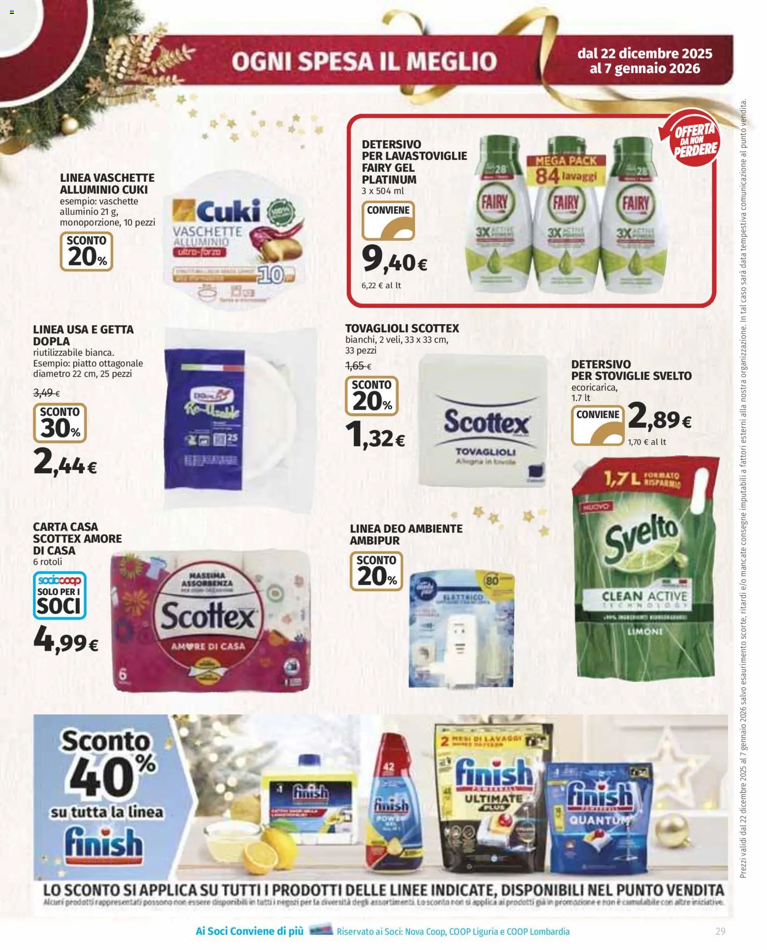 Volantino Ipercoop del 22.12.2025 | Pagina: 29 | Prodotti: Limone, Lavastoviglie, Alluminio, Vaschette