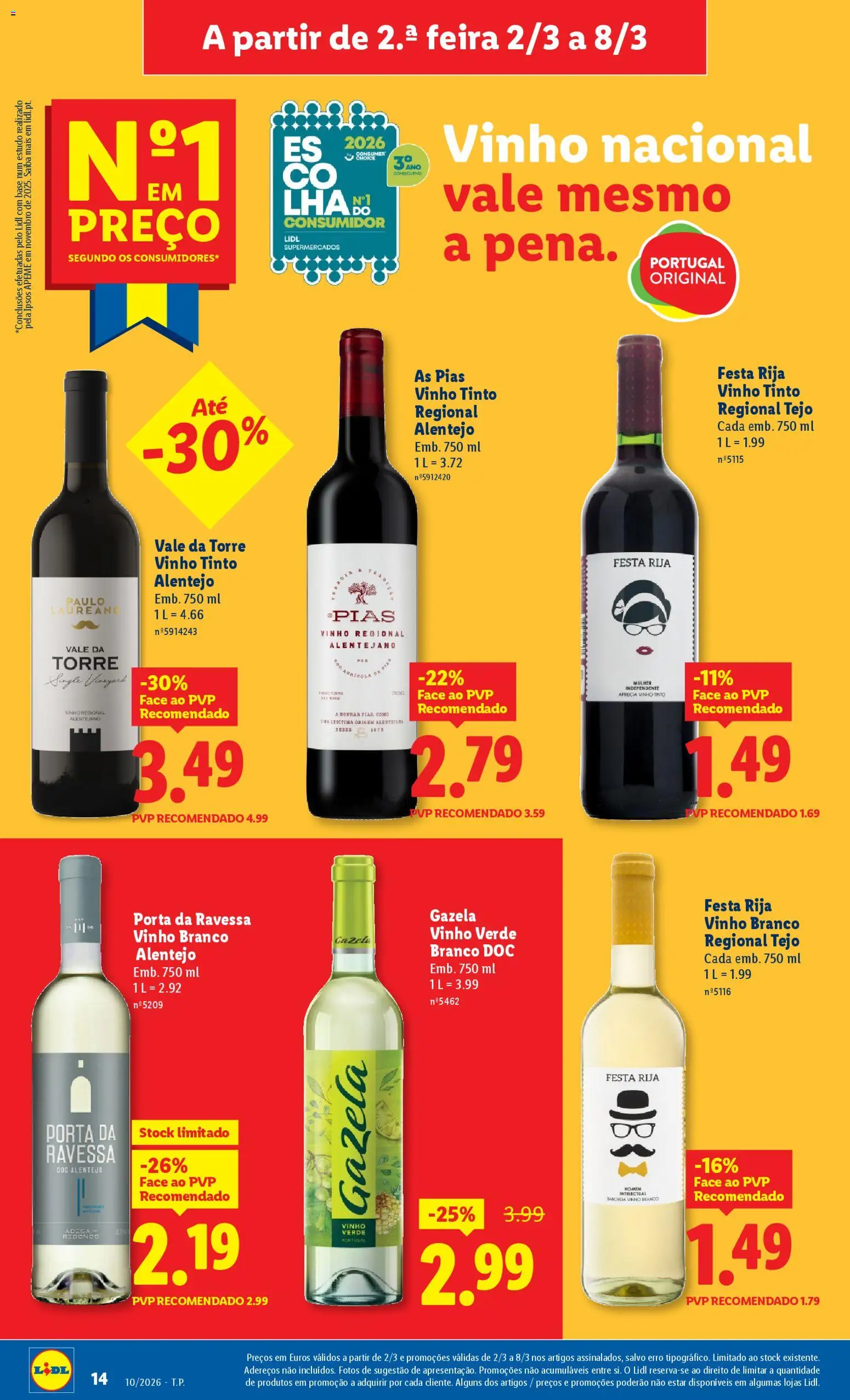 Lidl folheto │ válido de 02.03.2026 | Página: 14 | Produtos: Porta, Base, Vinho, Vinho tinto