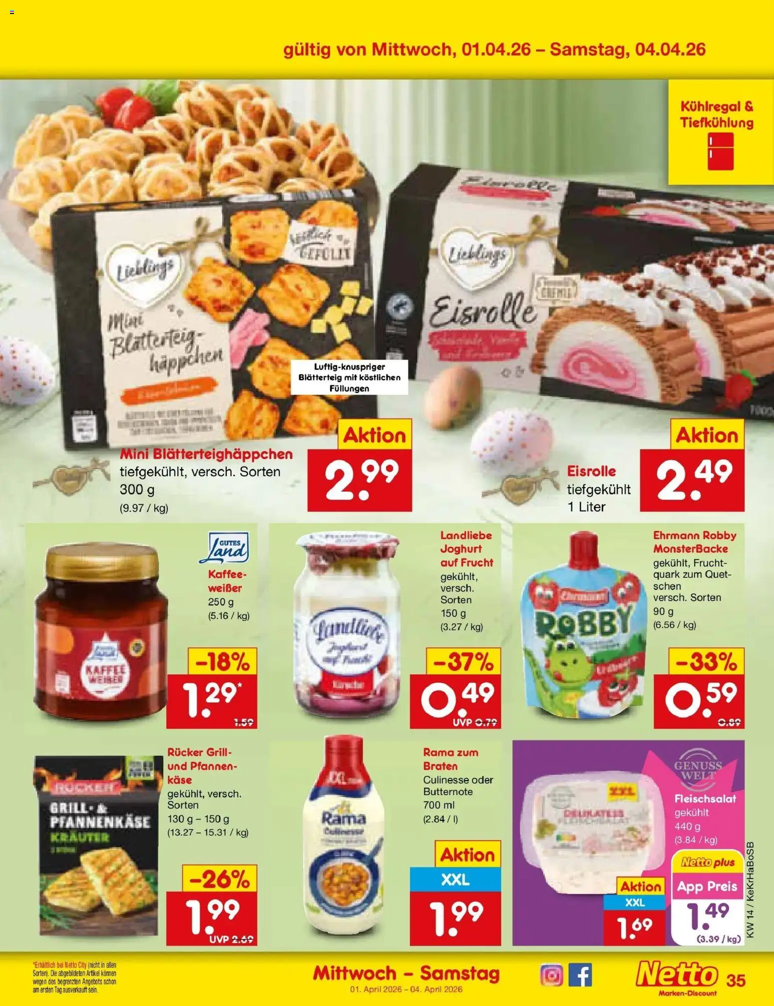 Netto Marken-Discount Prospekt Stadtlohn	 – gültig ab 30.03.2026 | Seite: 49 | Produkte: Rama, Quark, Joghurt, Kaffee
