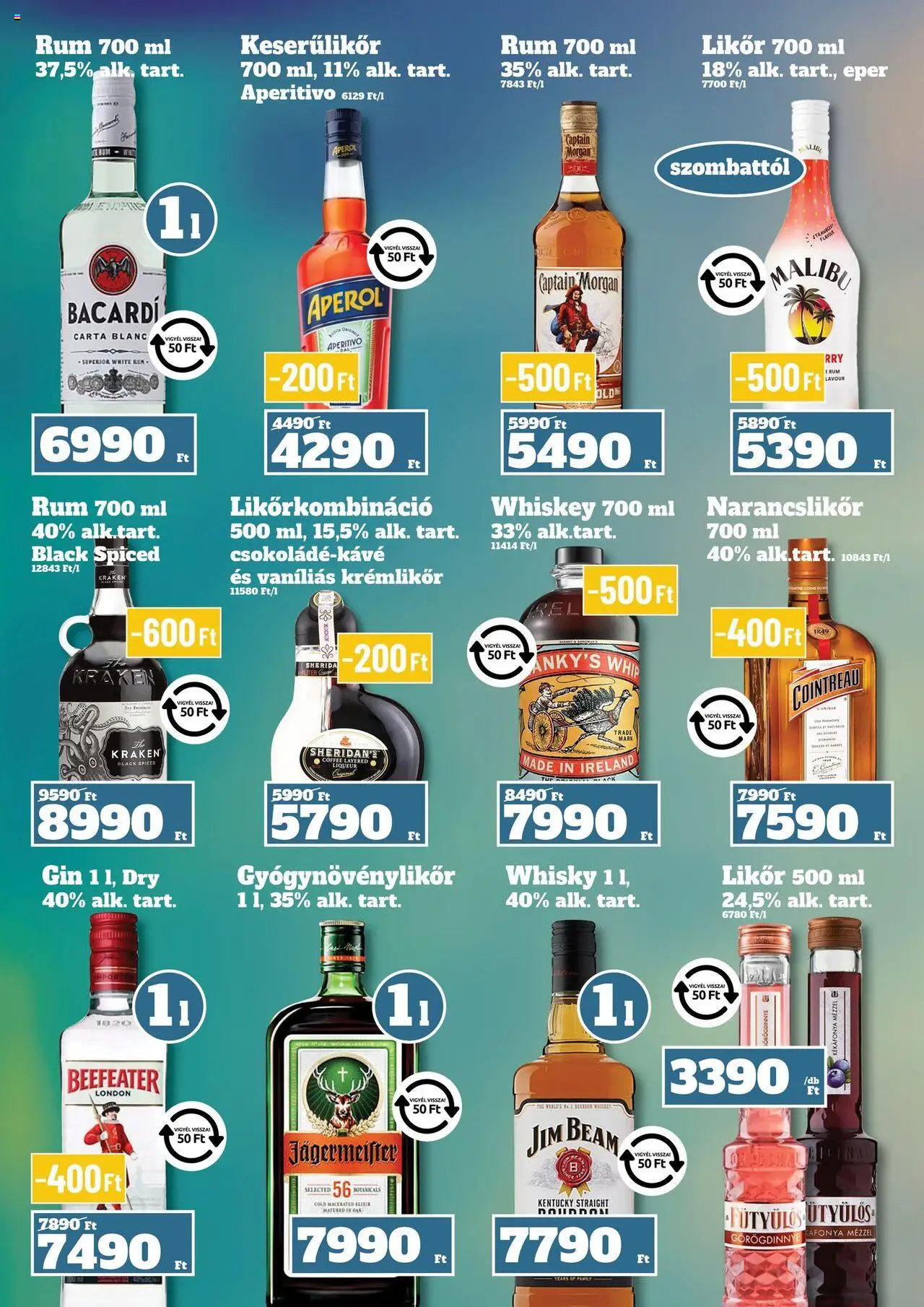 Family Diszkont akciós ujság - amely érvényes a következő dátumtól: 22.08.2025 | Oldal: 26 | Termékek: Aperol, Rum, Eper, Whisky