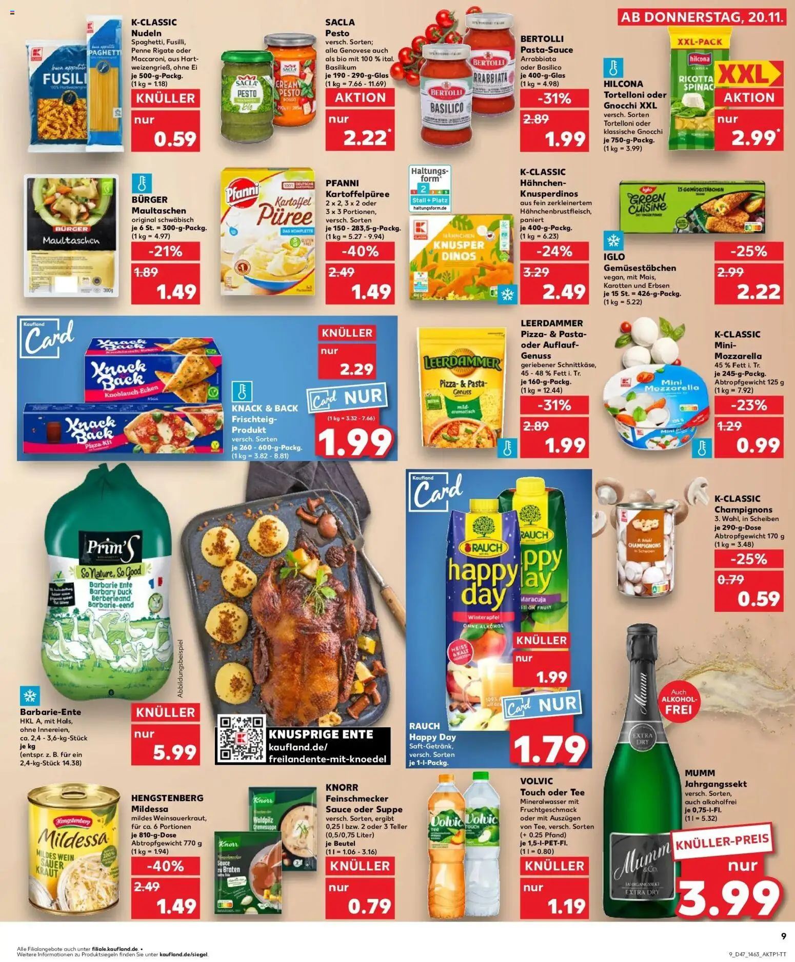 Kaufland prospekt Neusäß	 – gültig ab 20.11.2025 | Seite: 9 | Produkte: Hahnchen, Champignons, Pizza, Tee