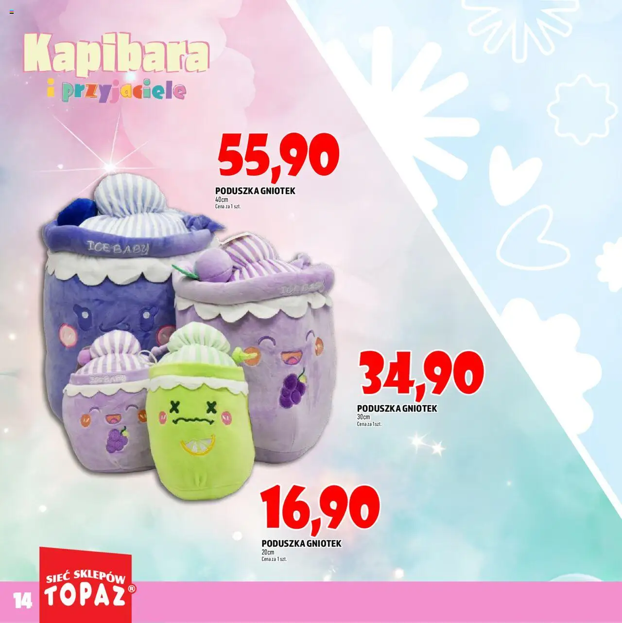 Topaz Gazetka - Kapibara od 24.09.2025 | Strona: 14 | Produkty: Poduszka