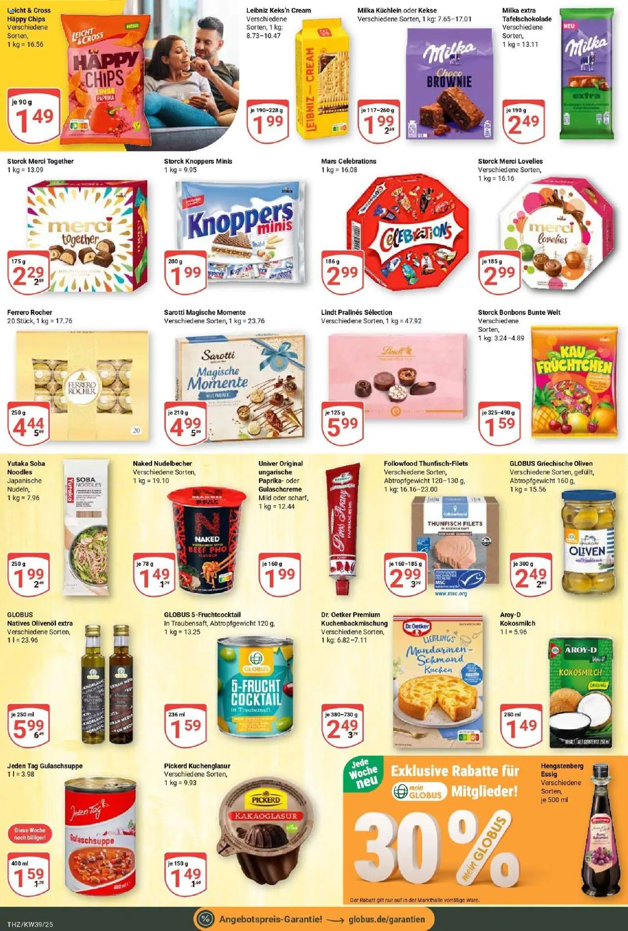 Globus prospekt Zeitz	 – gültig ab 21.09.2025 | Seite: 13 | Produkte: Ferrero rocher, Mars, Knoppers, Lindt