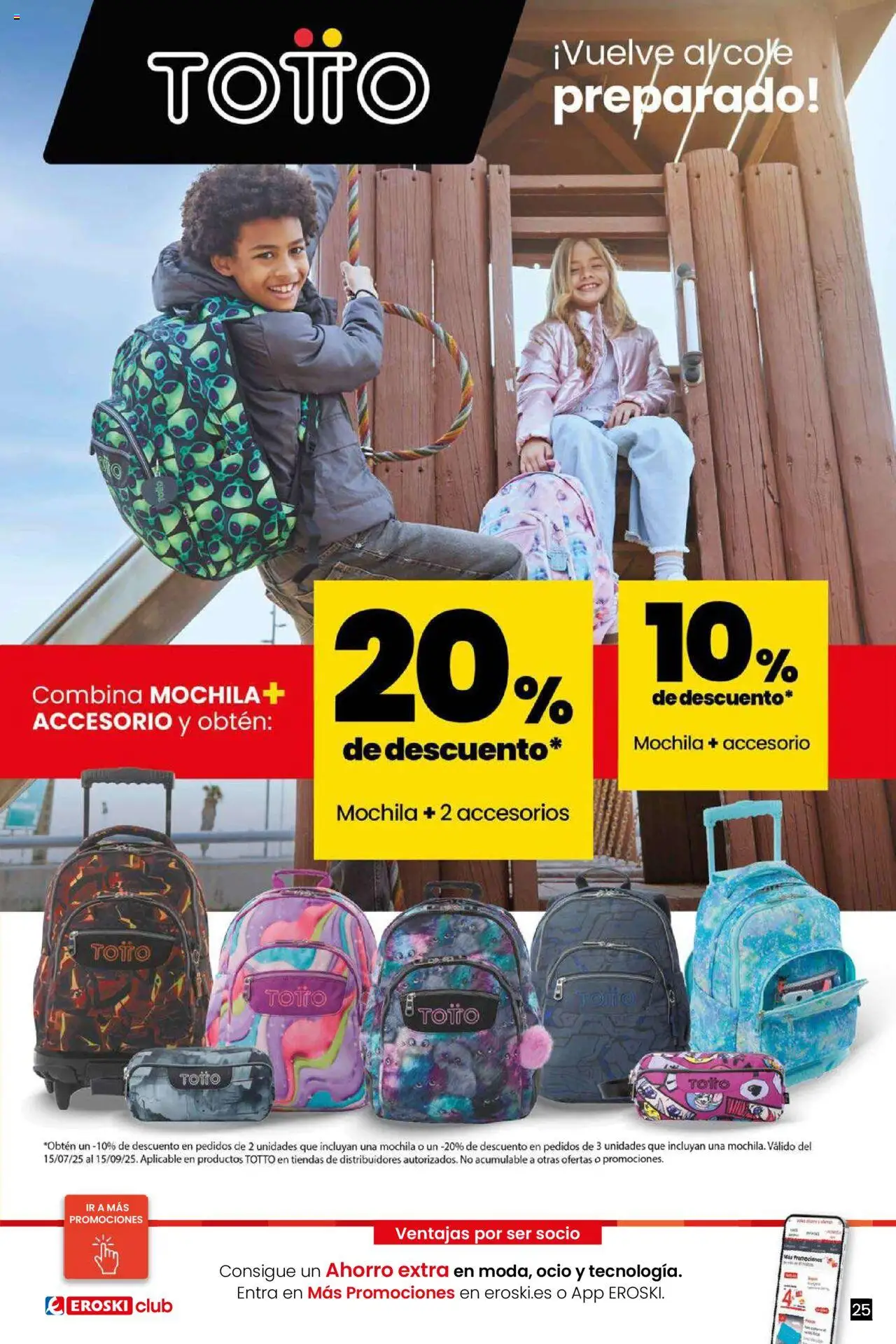 Eroski - Vuelta al cole │ válido desde el 21.08.2025 | Página: 25 | Productos: Mochila