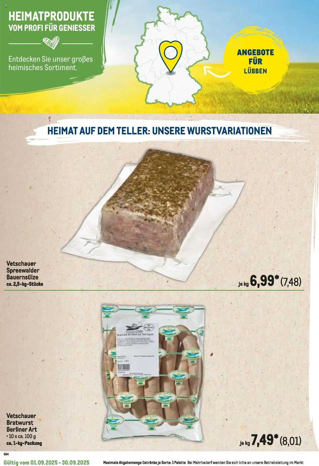 Metro Regionaler Flyer - gültig ab dem 01.09.2025 | Seite: 92 | Produkte: Berliner, Bratwurst