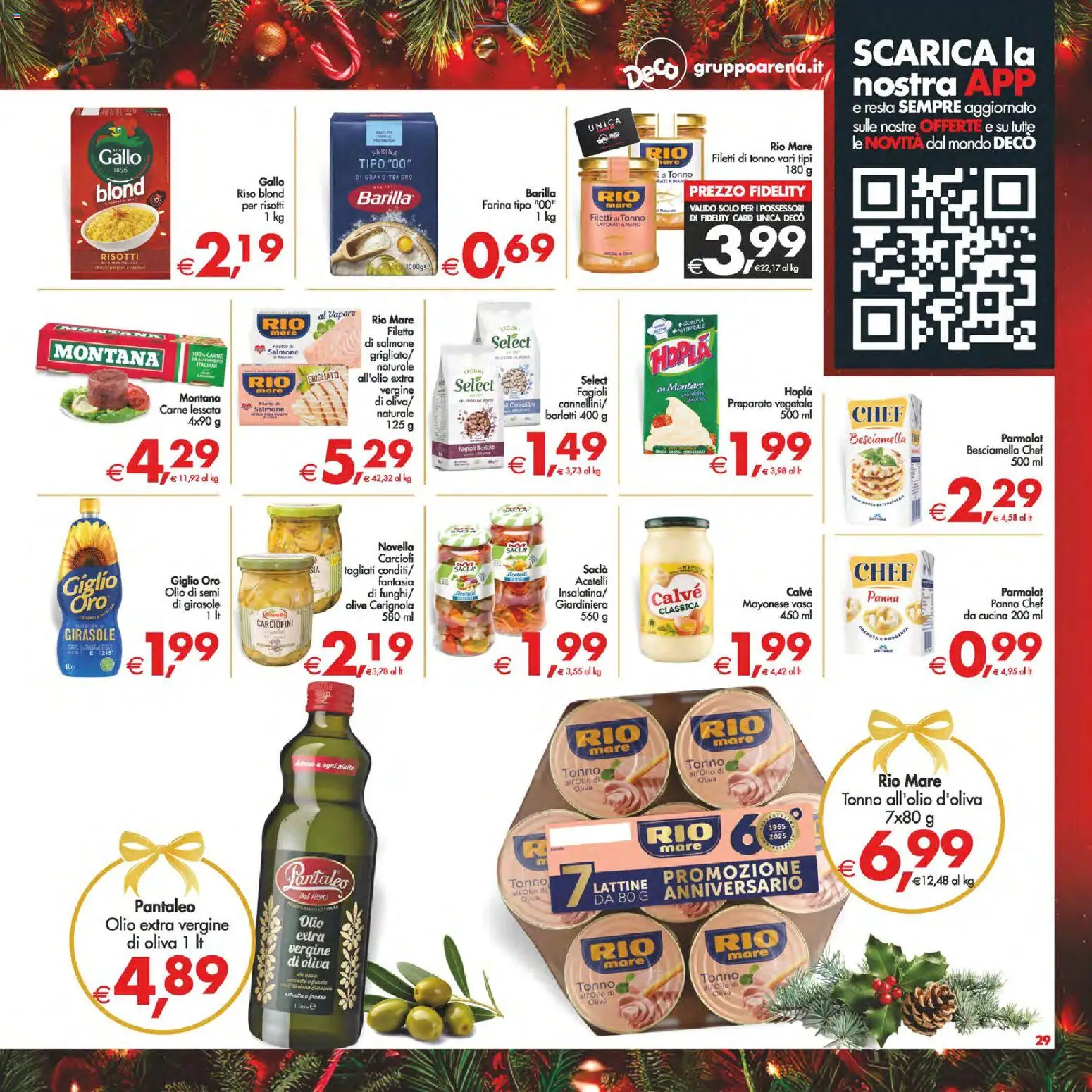 Volantino Decò del 16.12.2025 | Pagina: 31 | Prodotti: Olive, Carciofi, Besciamella, Olio di Oliva