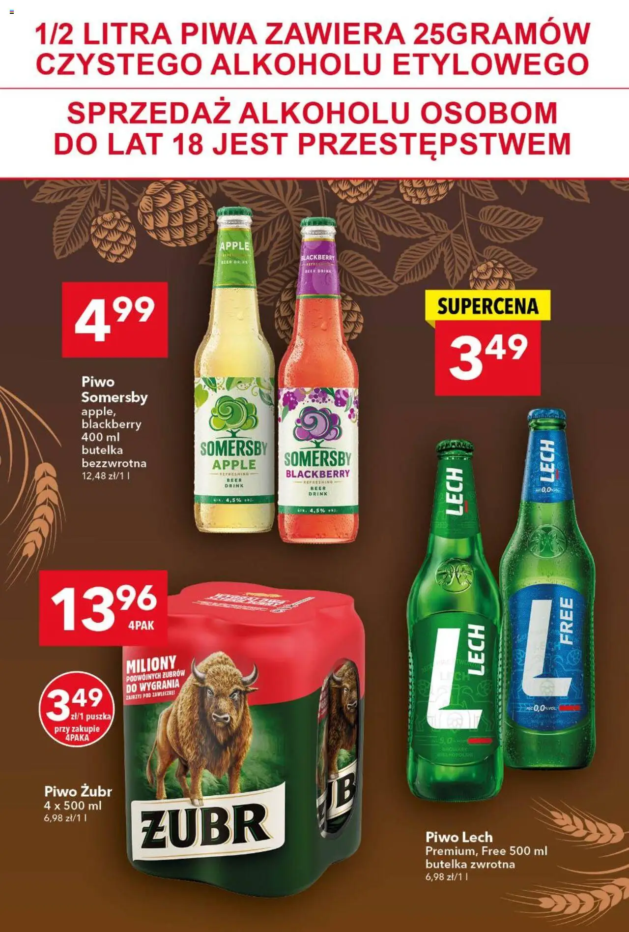 Lewiatan gazetka od 13.08.2025 | Strona: 14 | Produkty: Piwo żubr, Piwo Somersby, Piwo, Somersby