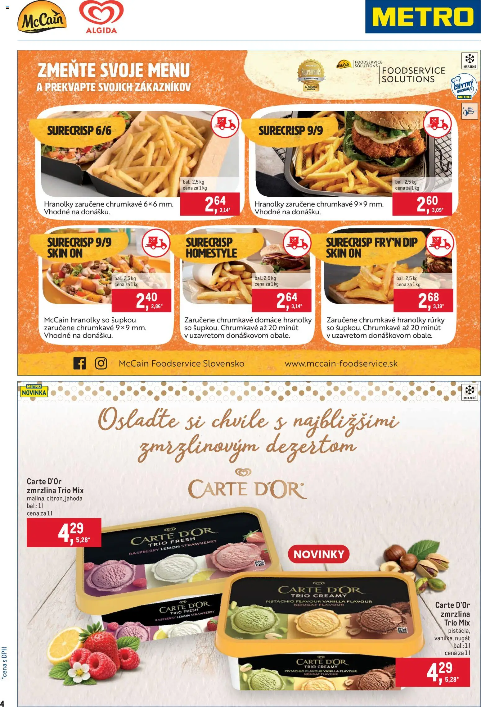Nové Metro akcie – leták je platný od 25.03.2026 | Strana: 4 | Produkty: Zmrzlina