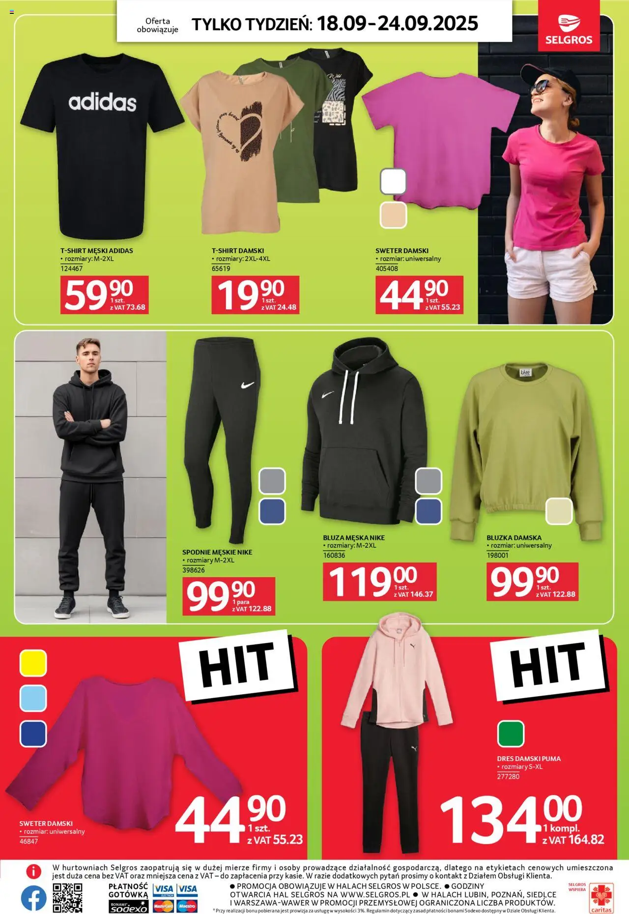 Selgros cash&carry Gazetka - Jeszcze więcej super promocji od 18.09.2025 | Strona: 10 | Produkty: Bluzka, Sweter, Spodnie, Dres damski