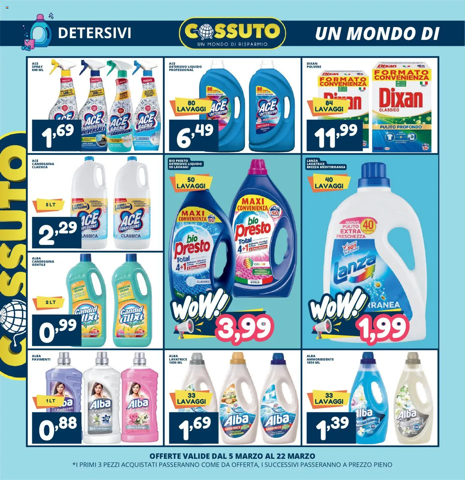 Volantino Cossuto del 05.03.2026 | Pagina: 2 | Prodotti: Ammorbidente, Smacchiatore, Candeggina, Lavatrice