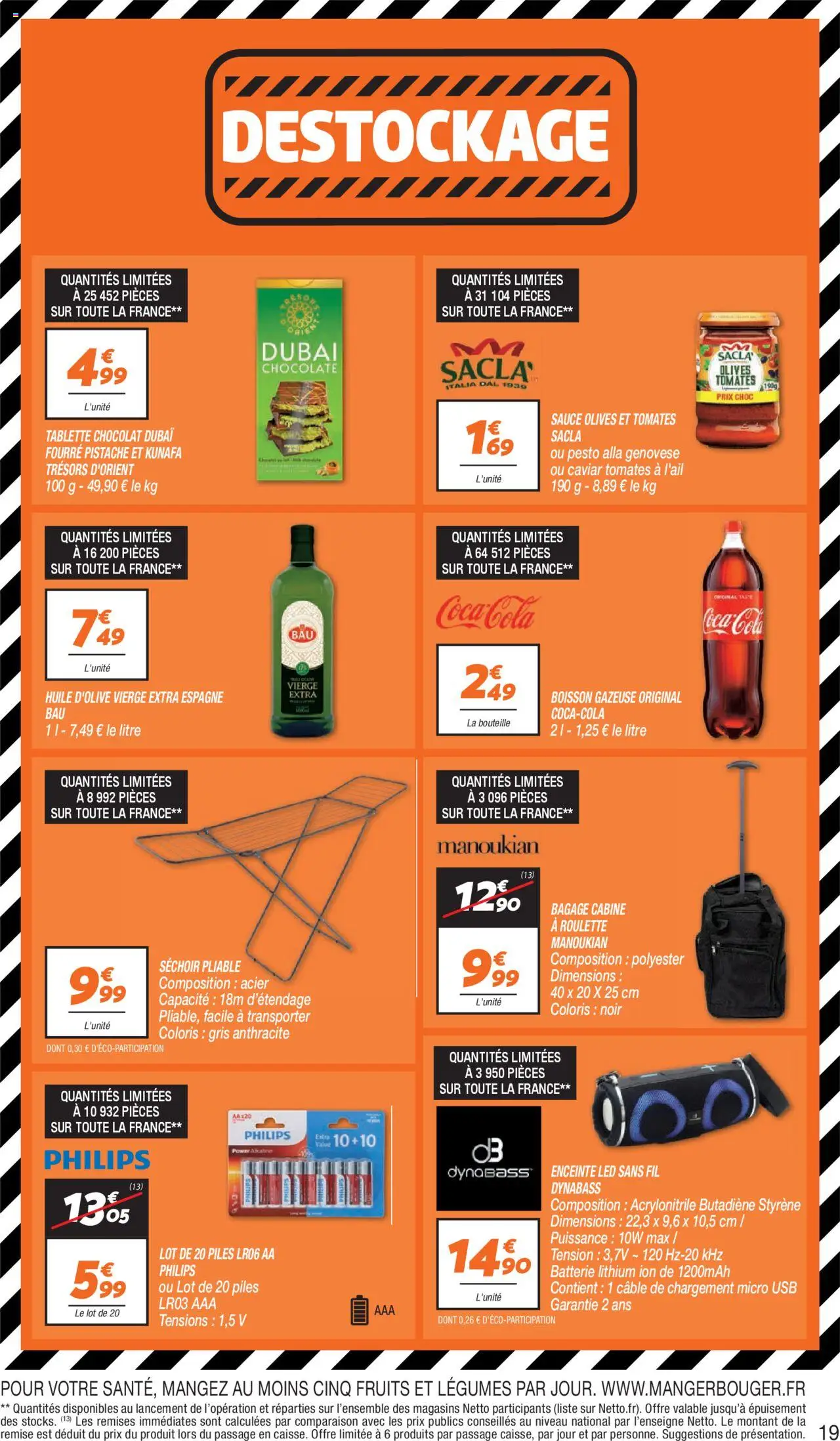 | Page: 19 | Produits: Huile D'olive, Séchoir, Batterie, Bagage
