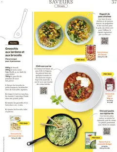 Chili con carne, Un émincé de bœuf, un peu d'ail et d'oignon, du piment bien sûr, quelques tomates et des haricots rouges: hop! à la casserole. À servir avec une touche de crème fraîche. ab 03.11.2025 gültig | Seite: 37