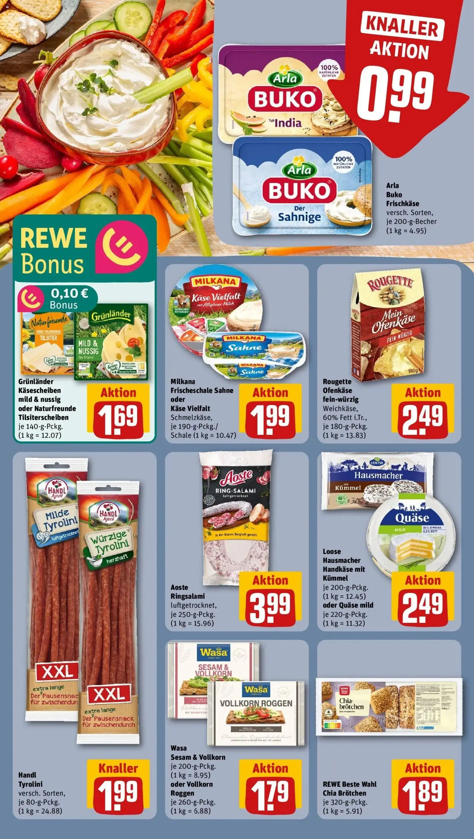 Rewe prospekt Trossingen	 – gültig ab 22.02.2026 | Seite: 10 | Produkte: Milkana, Grunlander, Arla buko, Sahne