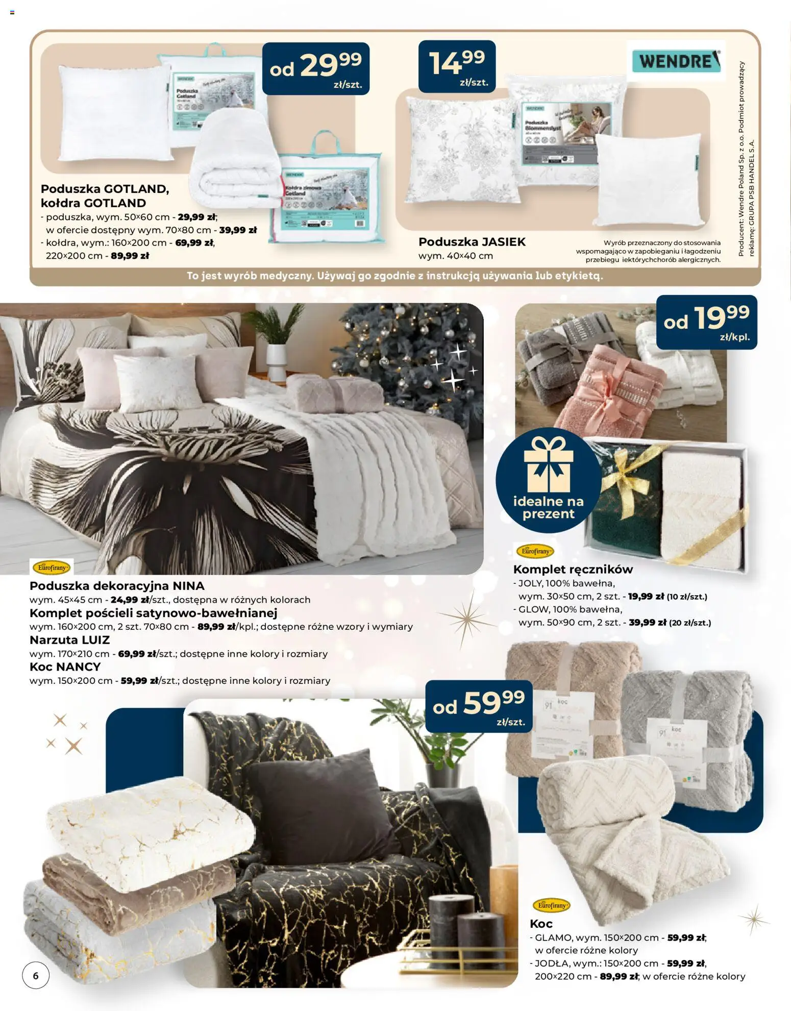 Mrówka Gazetka - Elbląg od 04.12.2025 | Strona: 6 | Produkty: Poduszka, Koc, Kołdra