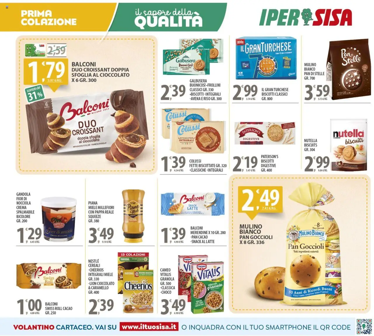 Volantino SISA del 03.10.2025 | Pagina: 9 | Prodotti: Riso, Biscotti, Croissant, Frollini