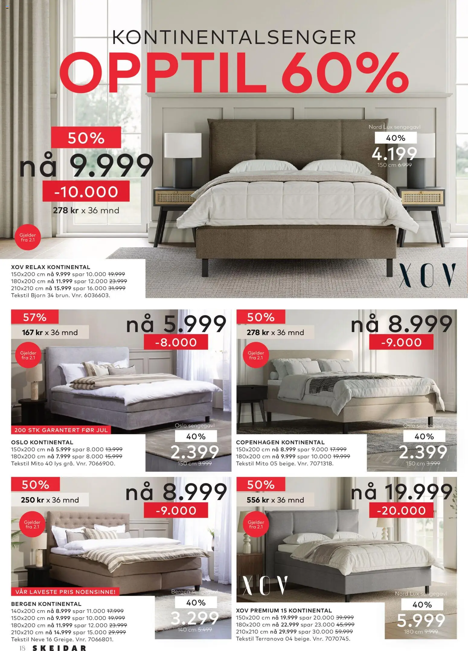 {H1} | Side: 18 | Produkter: Lys, Sengegavl