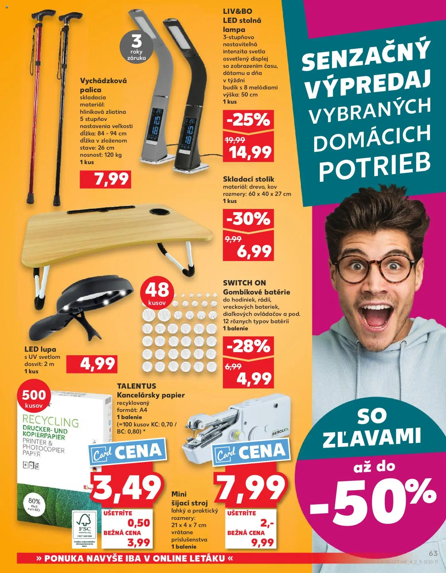 Kaufland SK akciós ujság - amely érvényes a következő dátumtól: 29.01.2026 | Oldal: 63 | Termékek: Lámpa, Só