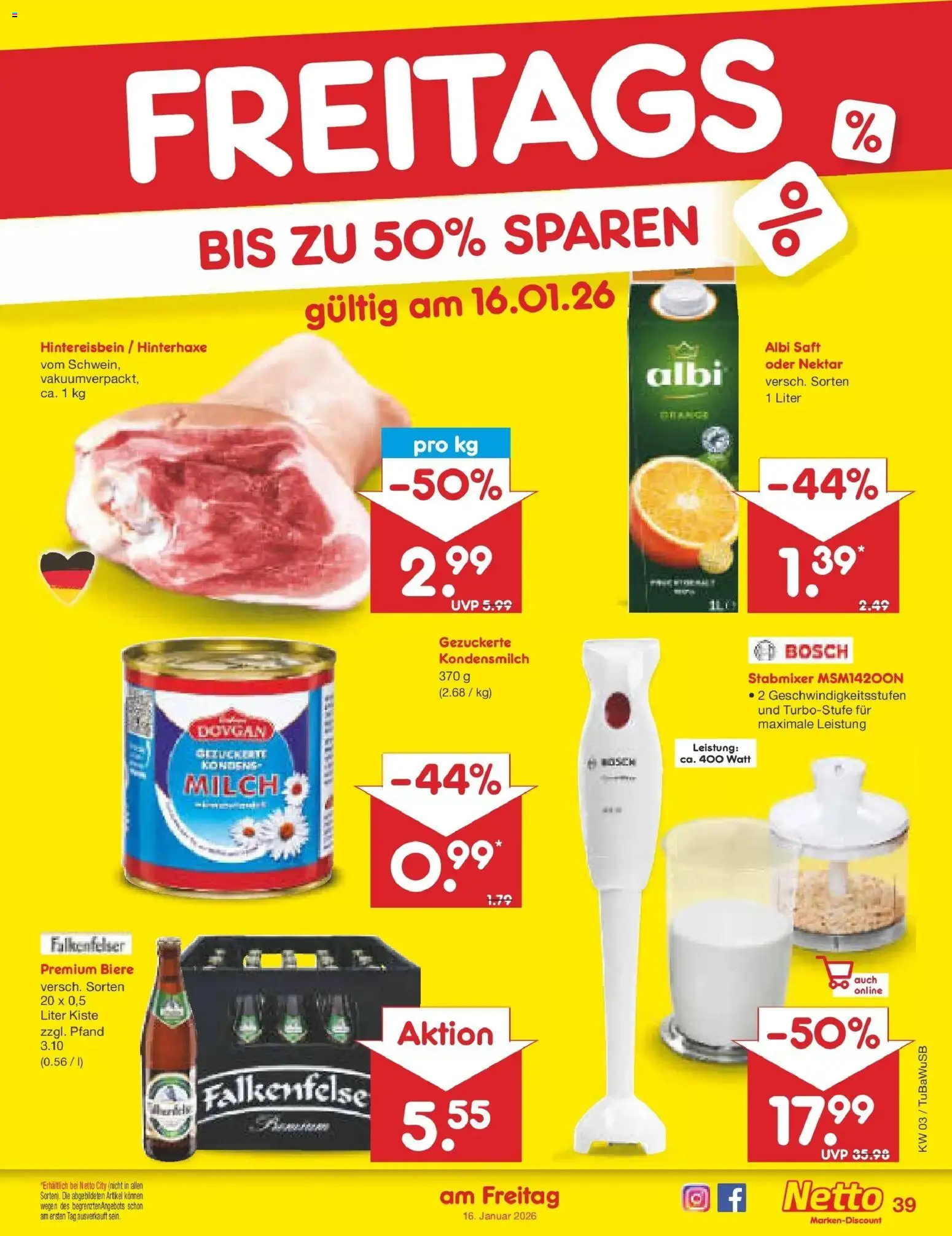 Netto Marken-Discount prospekt Lahr-Langenwinkel	 – gültig ab 12.01.2026 | Seite: 49 | Produkte: Bosch, Milch, Saft, Stabmixer