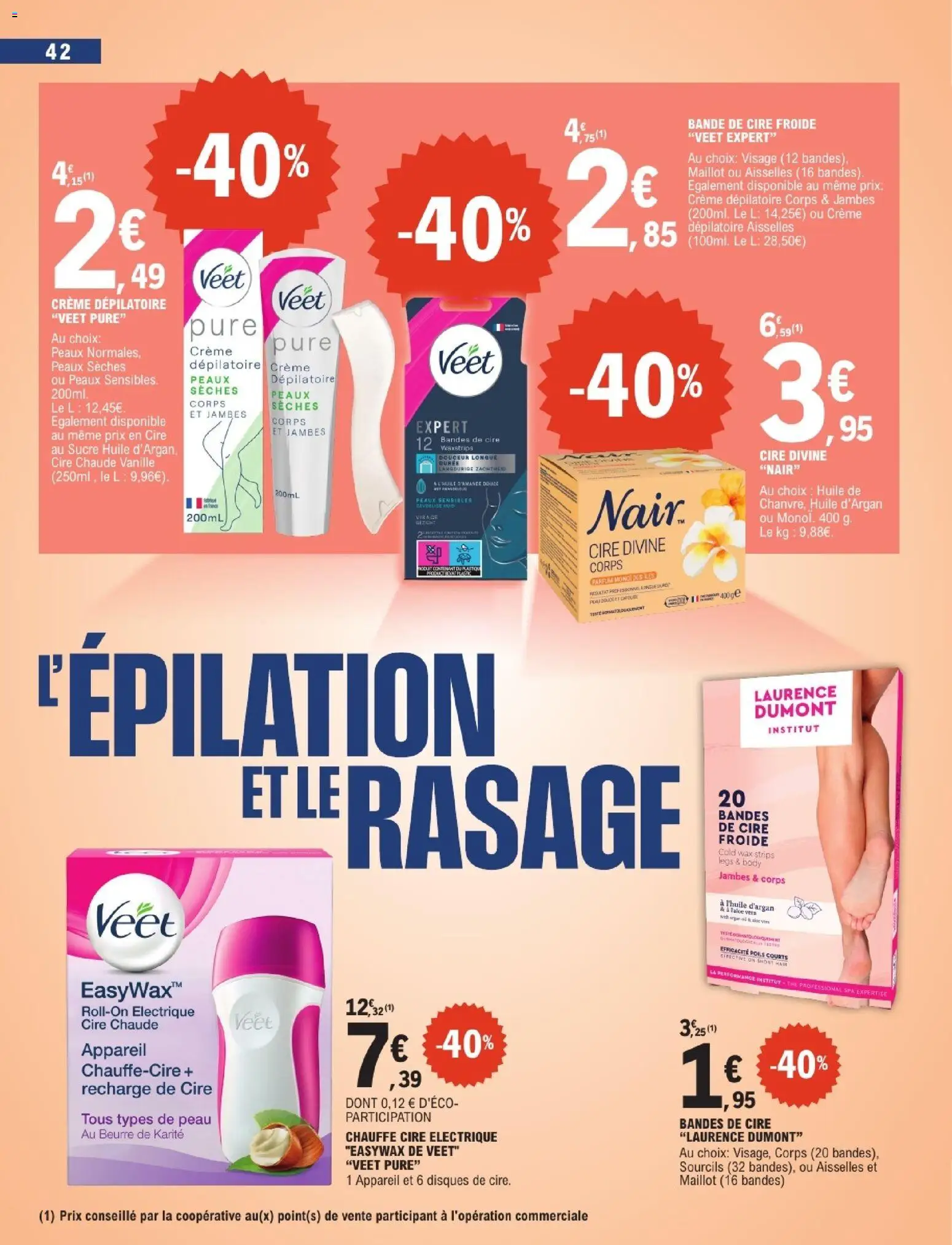 {H1} | Page: 42 | Produits: Sucre, Parfum, Beurre de karité, Crème dépilatoire