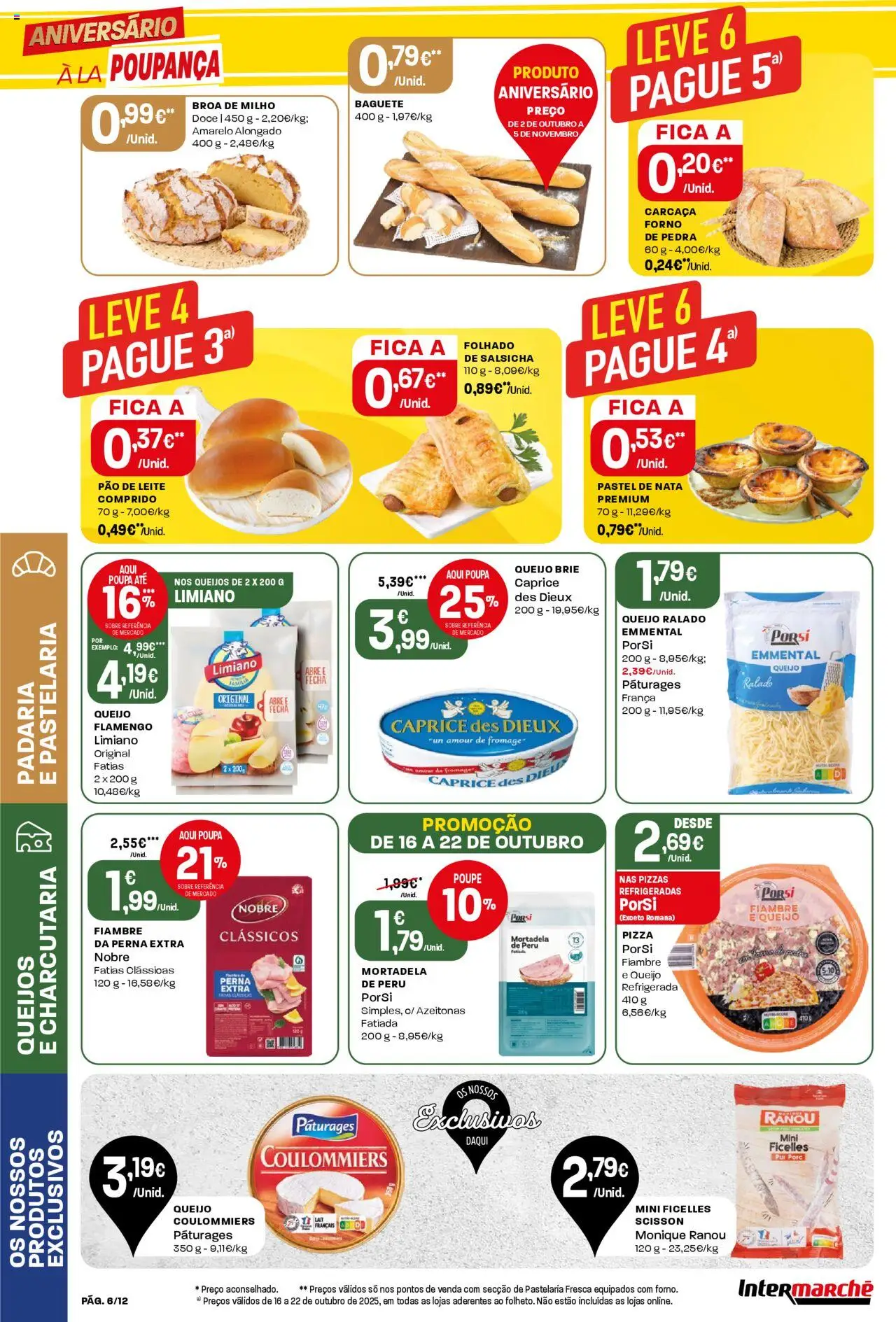 Intermarché Folheto Mini │ válido de 16.10.2025 | Página: 6 | Produtos: Mortadela, Peru, Nata, Milho
