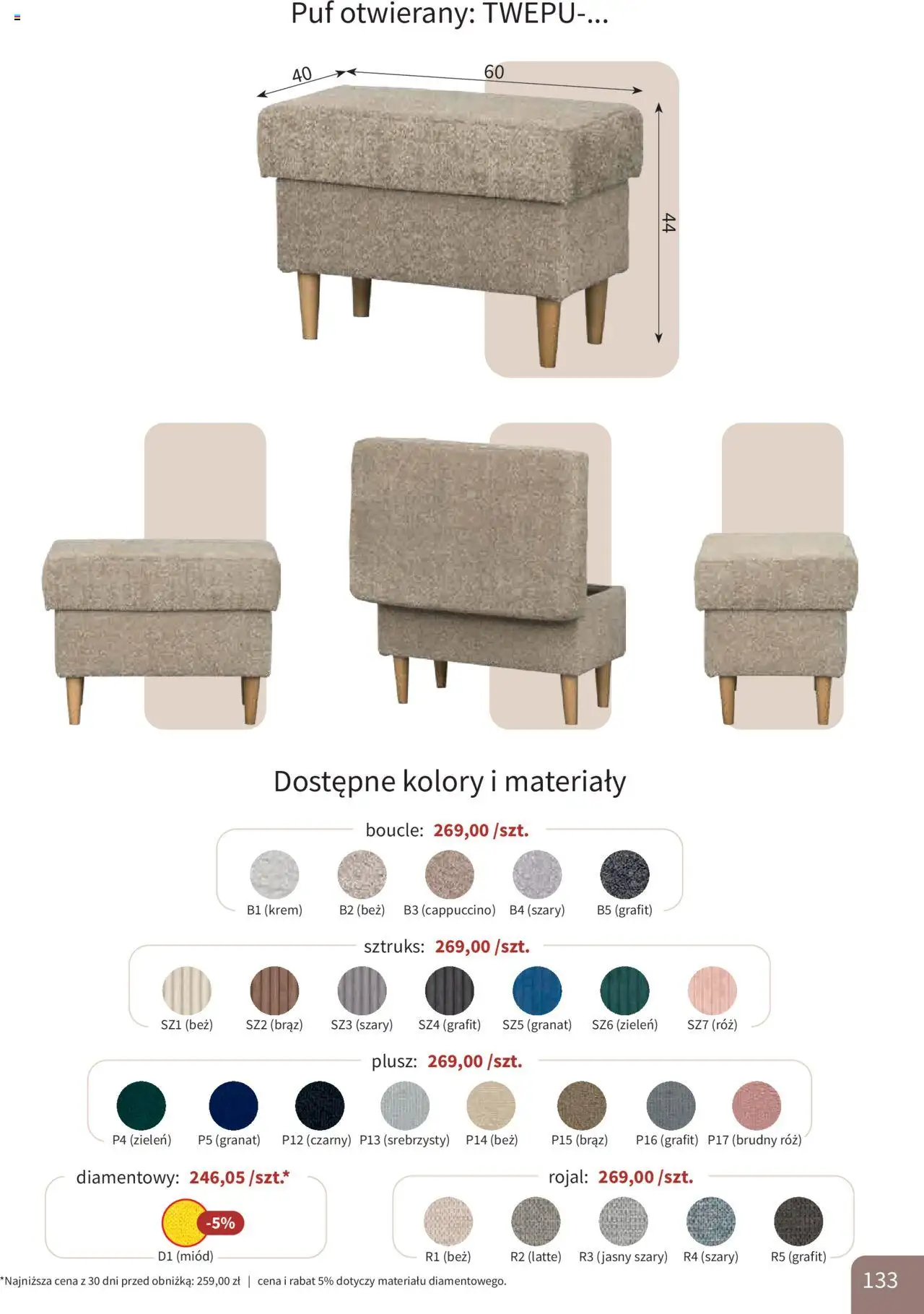 Bodzio Katalog od 01.10.2025 | Strona: 133 | Produkty: Miód, Cappuccino, Róż, Krem