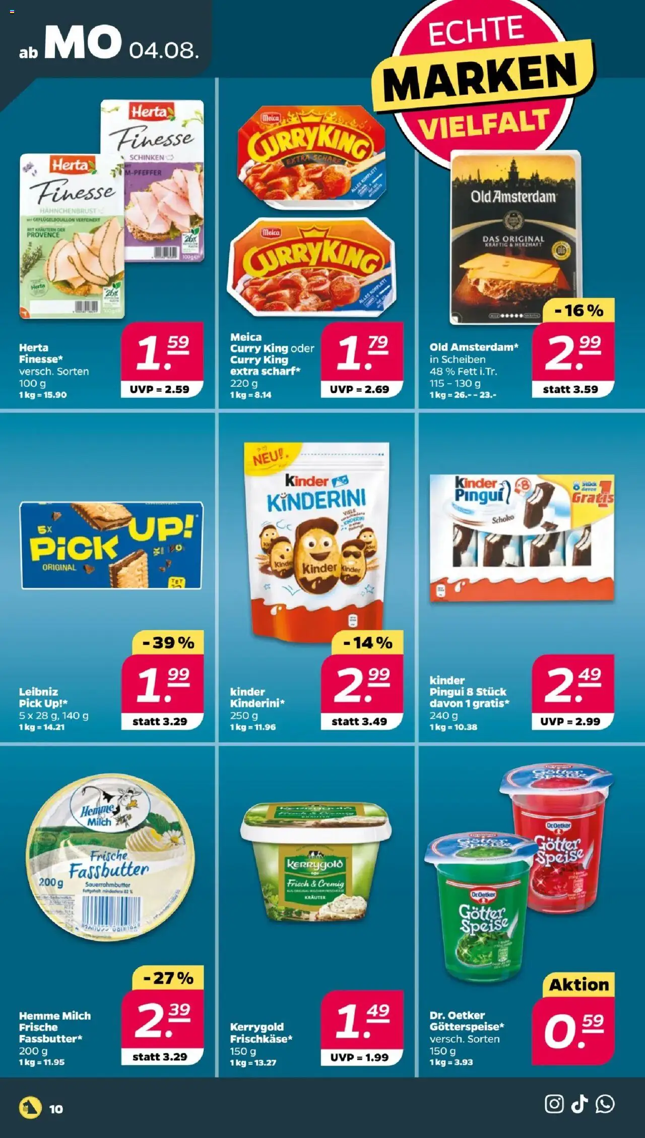 Netto Prospekt 	 - gültig ab dem 04.08.2025 | Seite: 10 | Produkte: Milch, Meica, Schinken