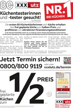 XXXL Lutz Nr. 1 bei Küchen gültig ab dem 25.08.2025