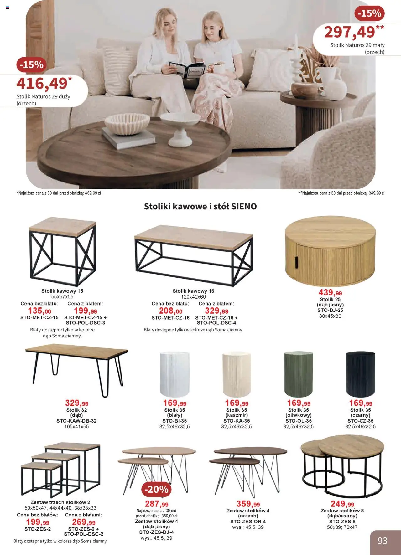 Bodzio Katalog od 01.10.2025 | Strona: 93 | Produkty: Stolik kawowy, Stół